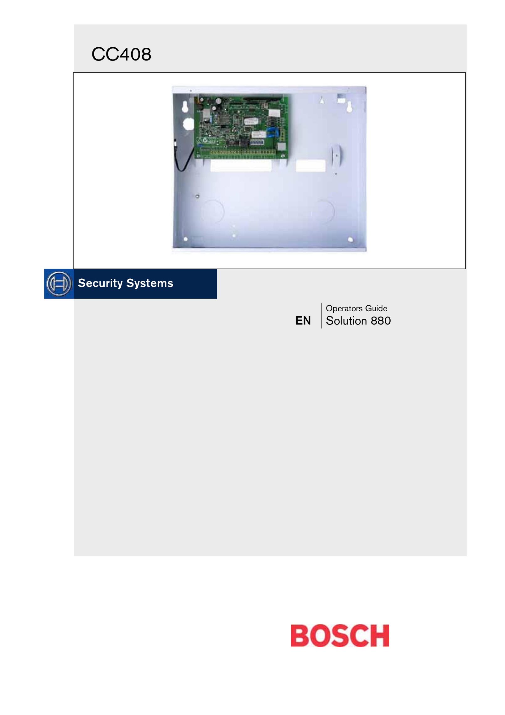 Bosch Appliances CC408 Home Security System User Manual