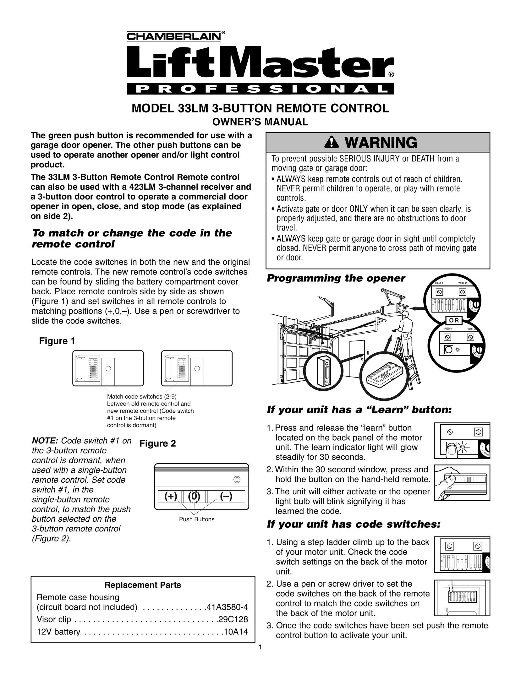 Chamberlain 33LMC Home Security System User Manual