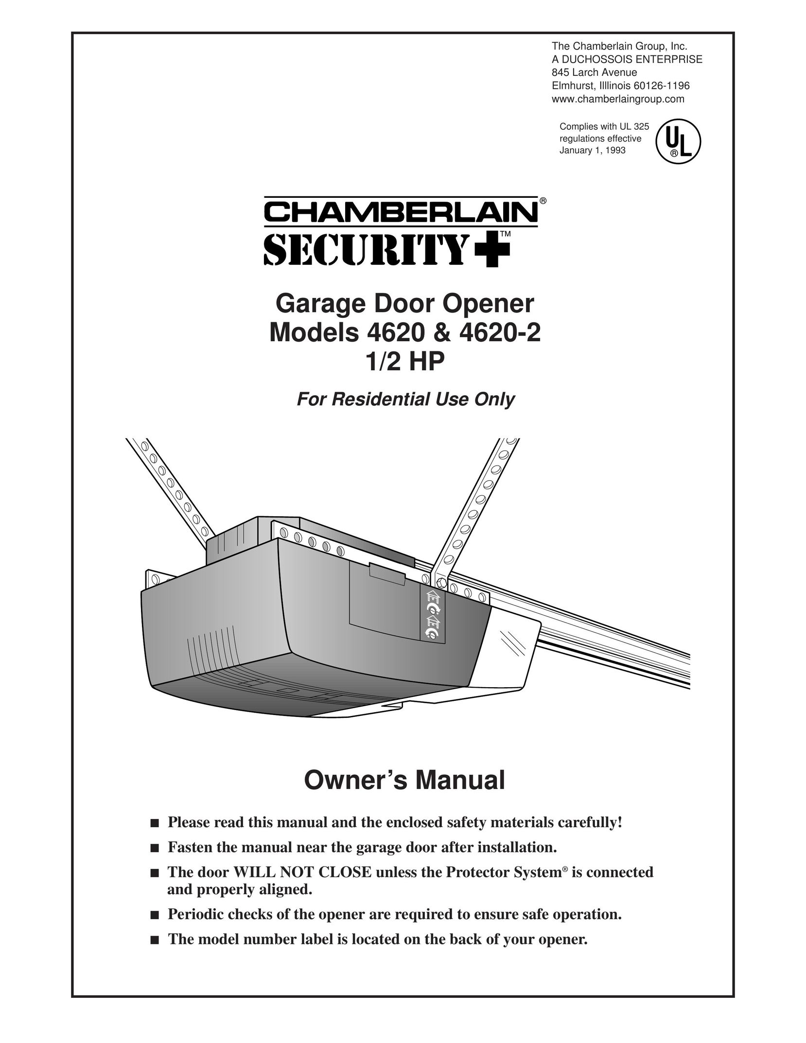 Chamberlain 4620 Home Security System User Manual