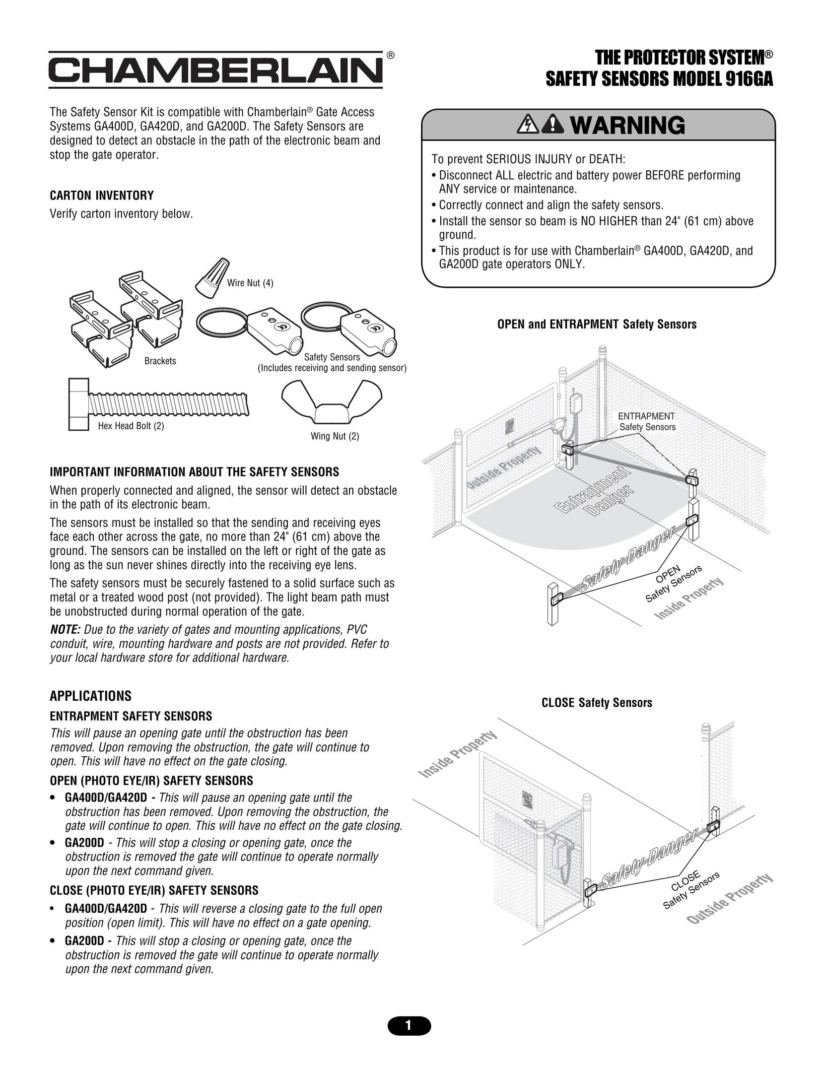 Chamberlain 916GA Home Security System User Manual