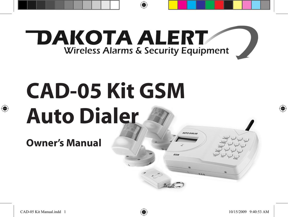 Dakota Alert CAD-05 Kit GSM Home Security System User Manual