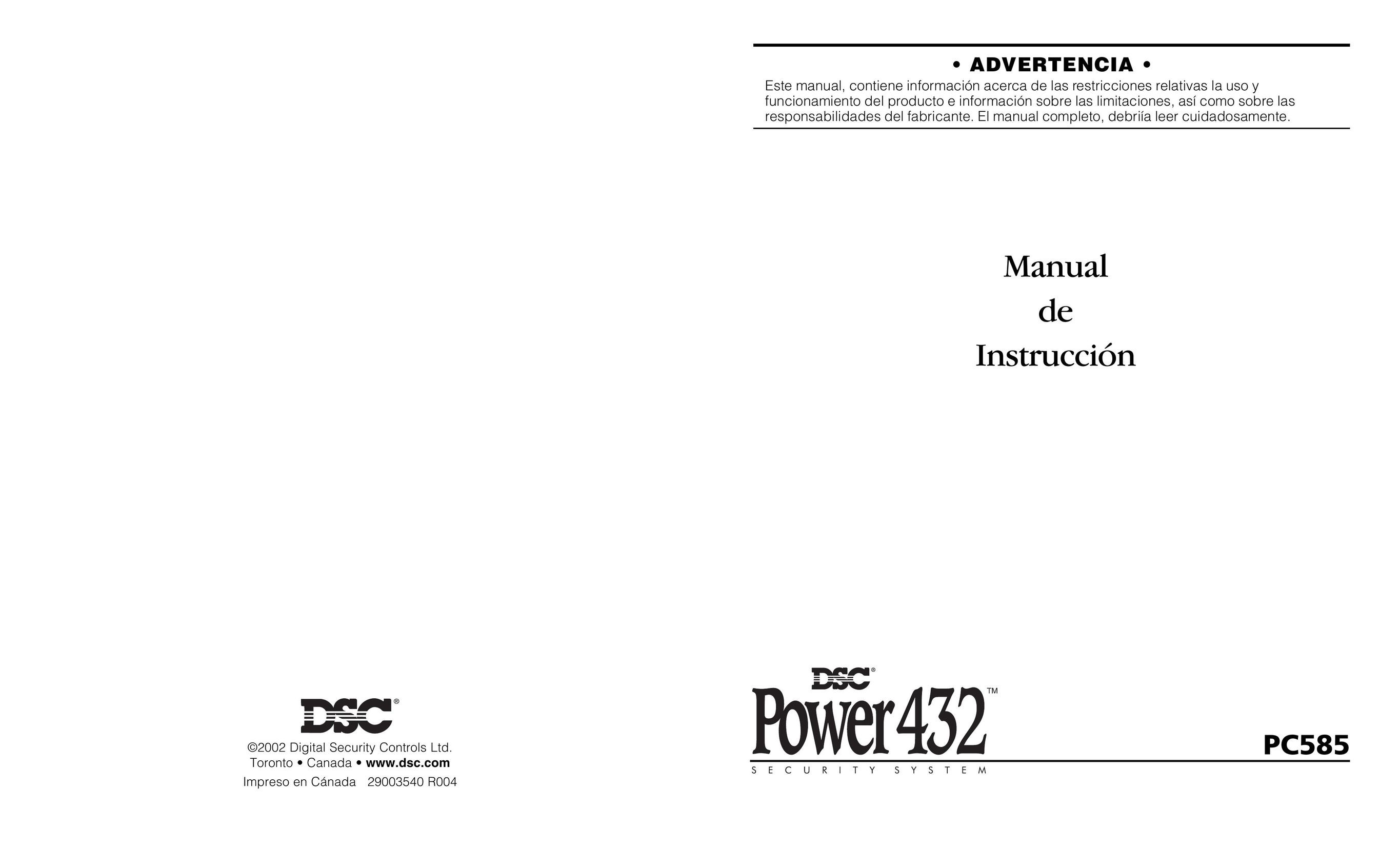 Delkin Devices PC585 Home Security System User Manual