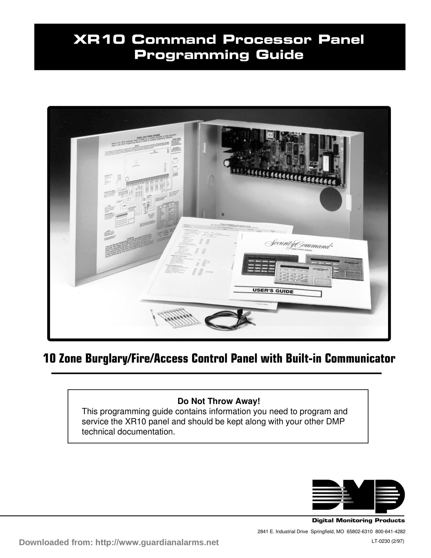 DMP Electronics Command Processor Panel Home Security System User Manual