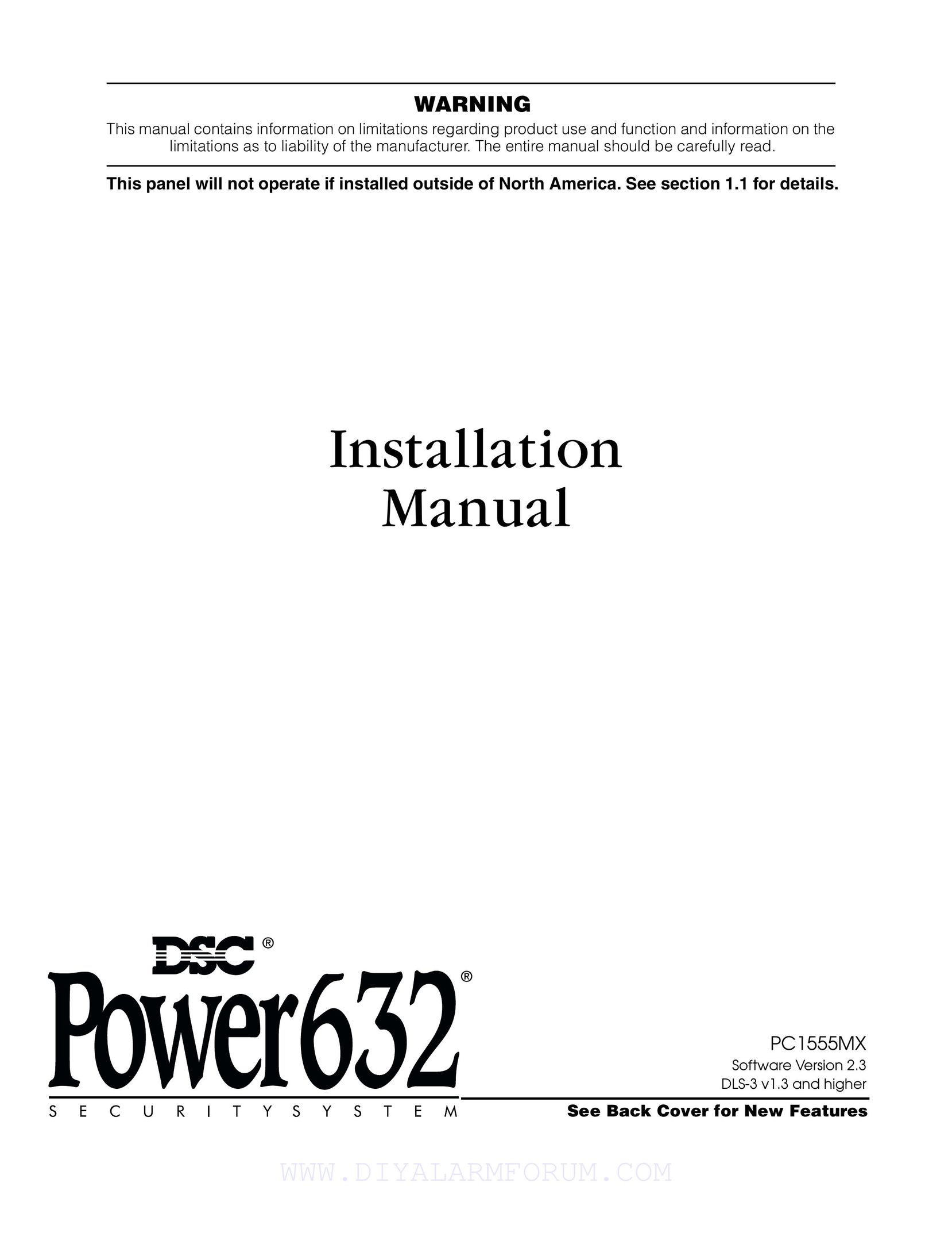 DSCover Satellite Products PC1555MX Home Security System User Manual