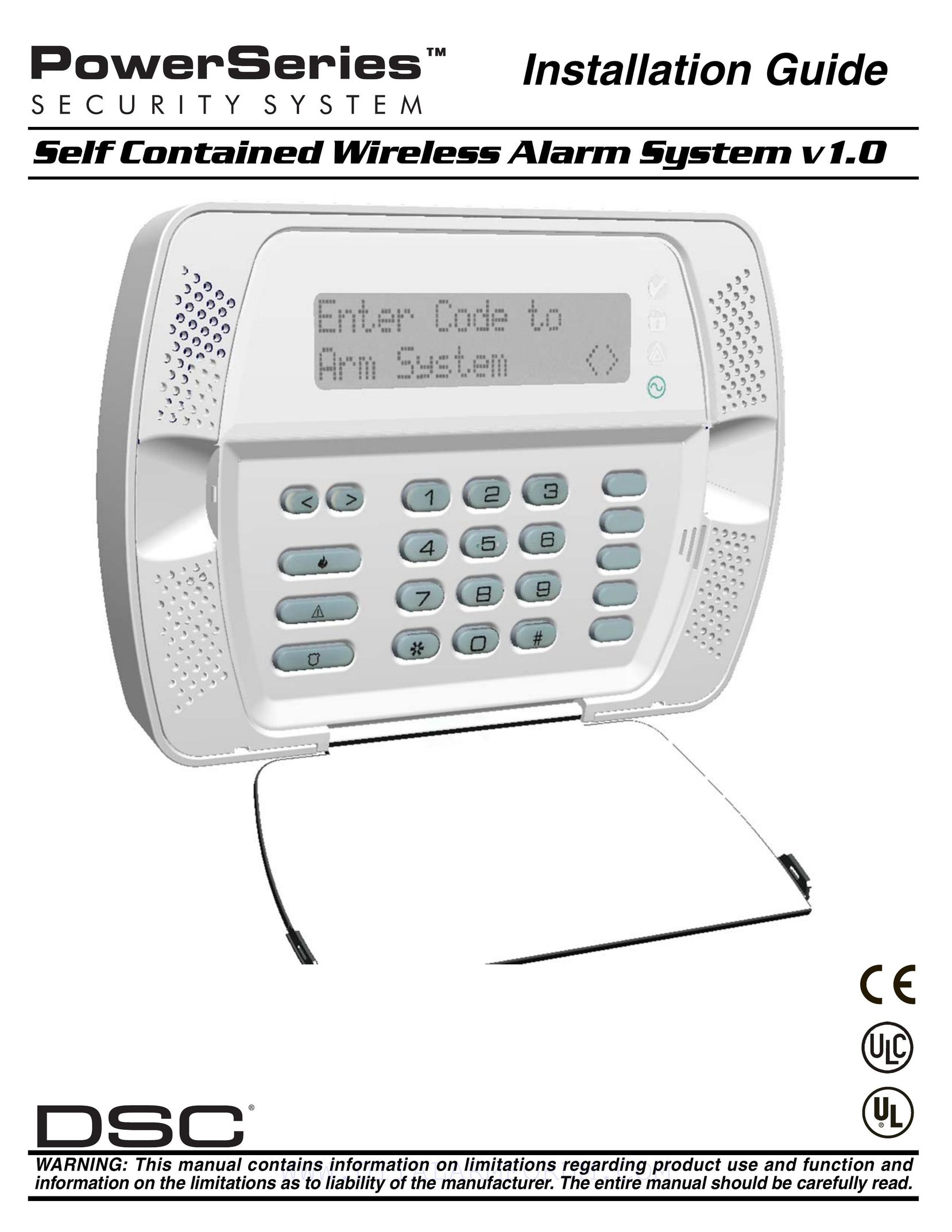DSCover Satellite Products SCW904x Home Security System User Manual