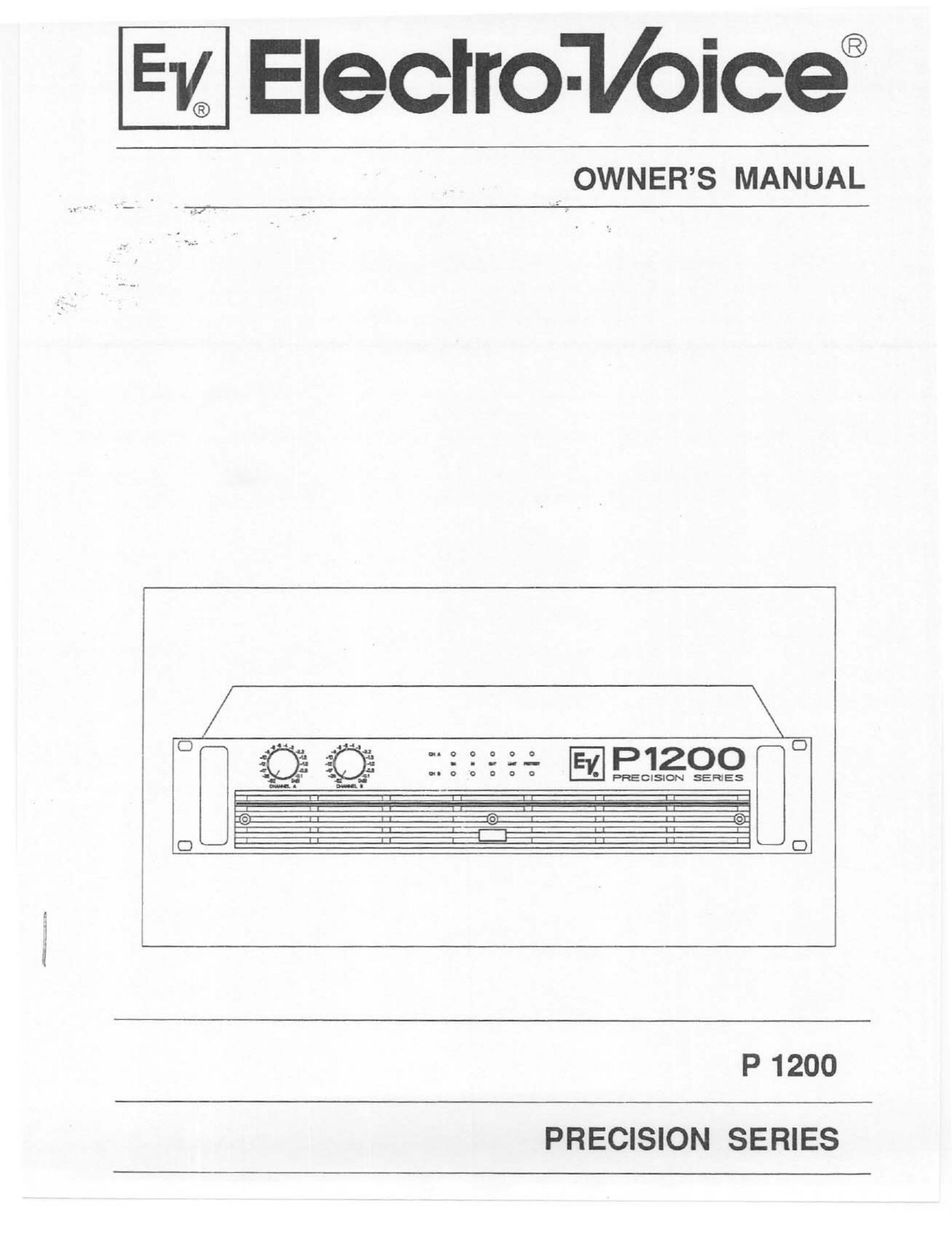 Electro-Voice P 1200 Home Security System User Manual