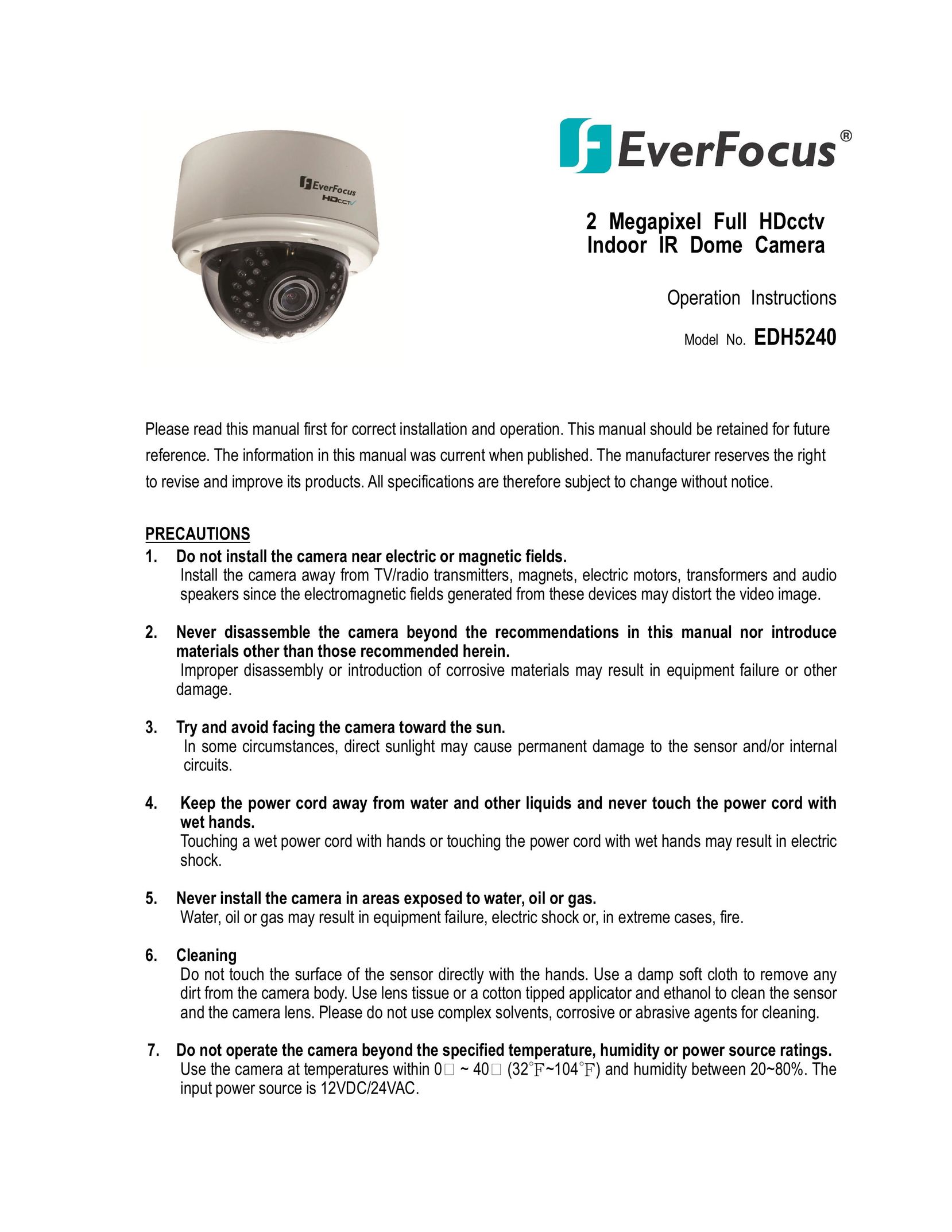 EverFocus EDH5240 Home Security System User Manual
