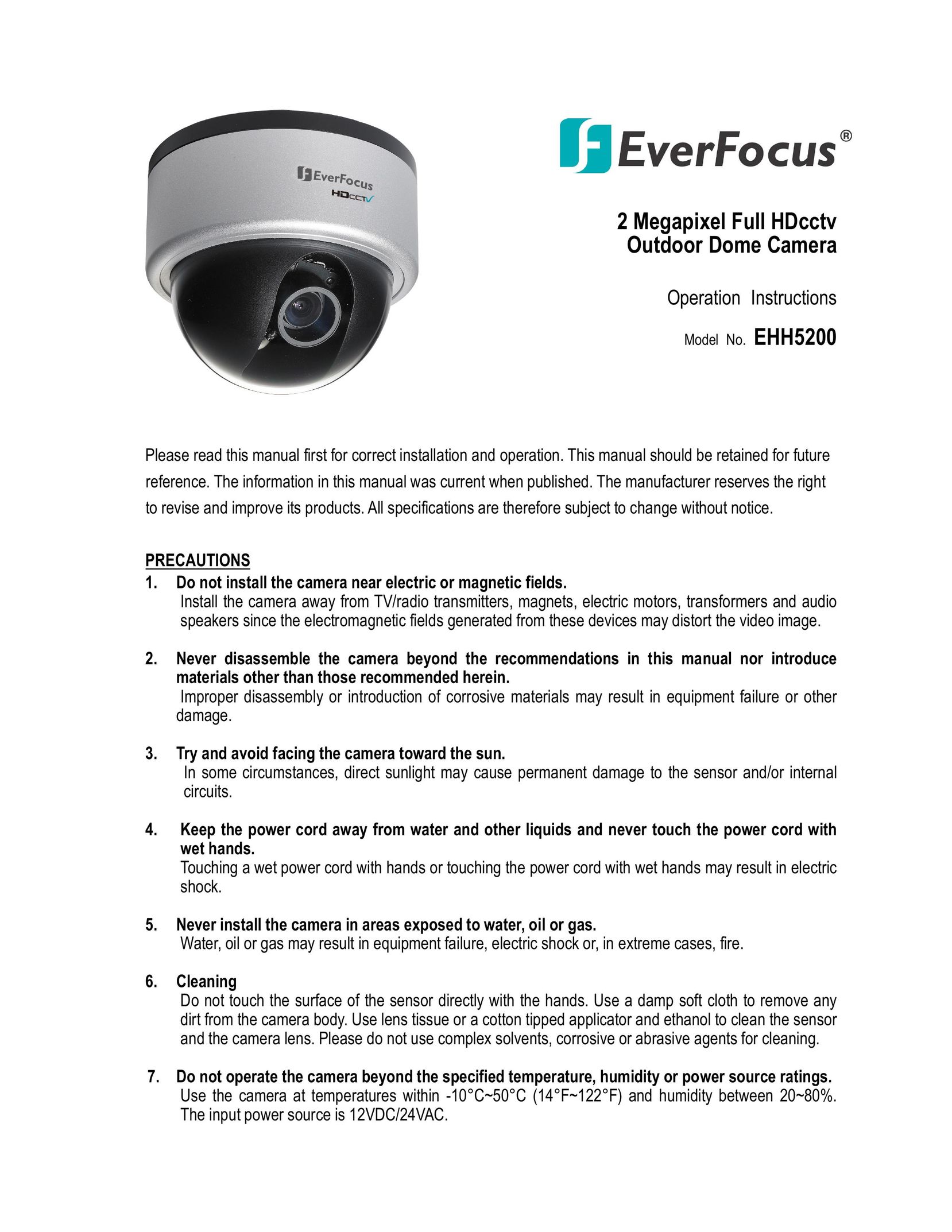 EverFocus EHH5200 Home Security System User Manual