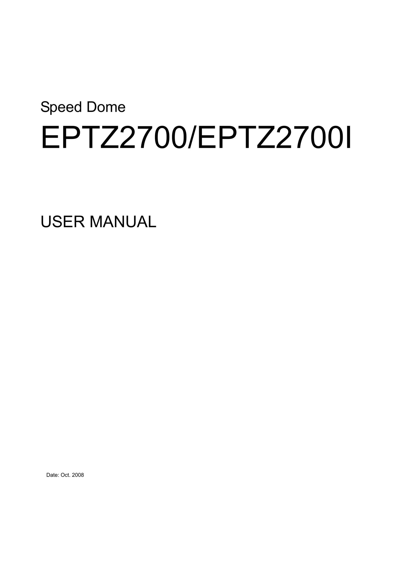EverFocus EPTZ2700 Home Security System User Manual