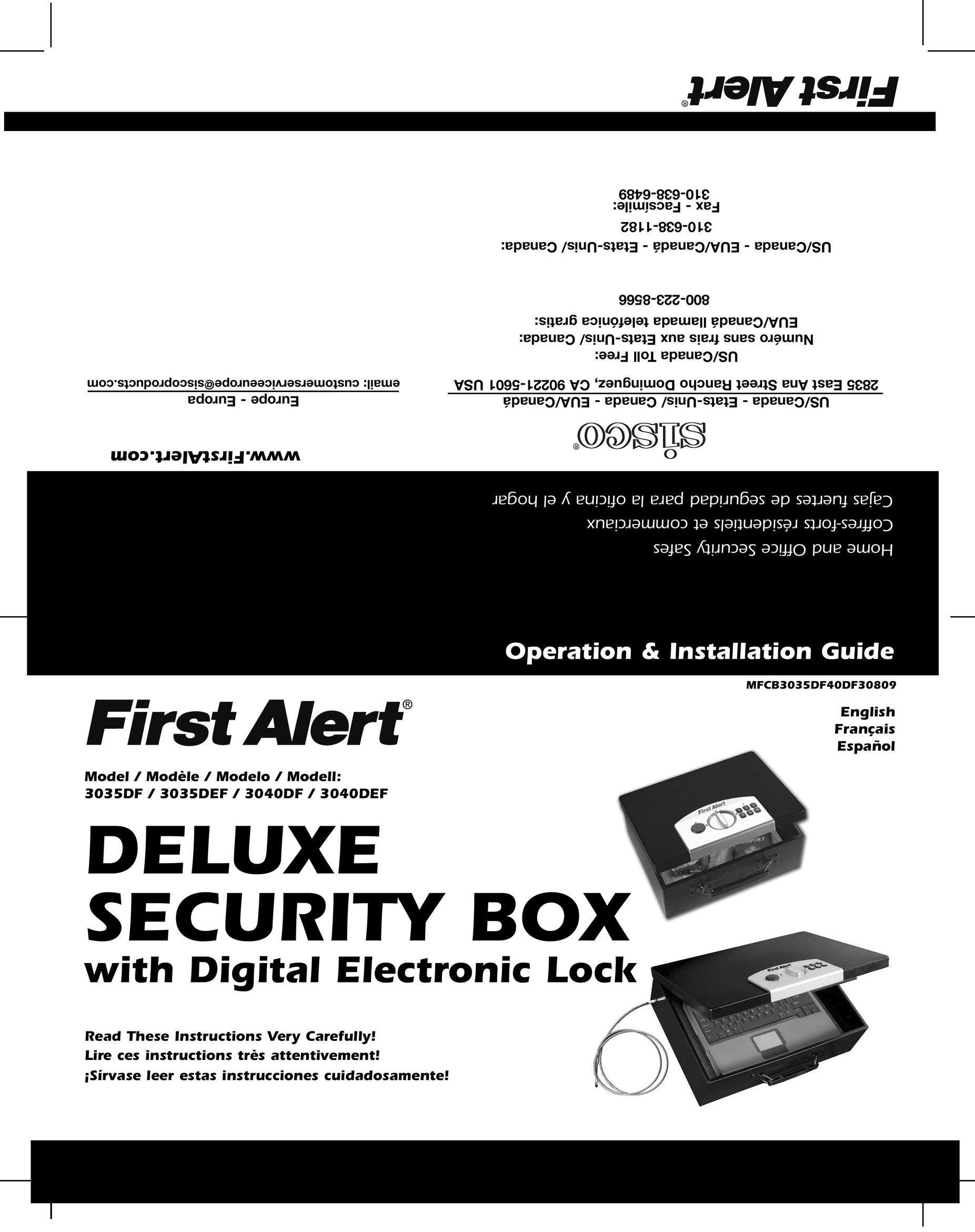 First Alert 3035DEF Home Security System User Manual