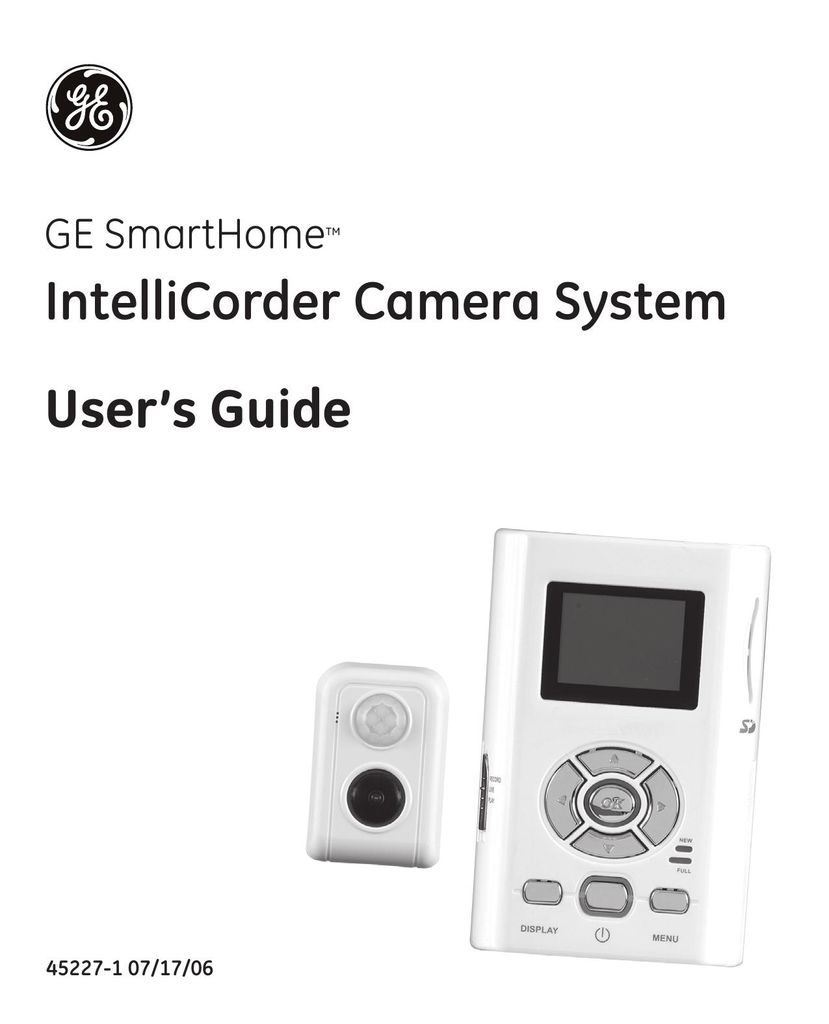 GE 45227-1 Home Security System User Manual