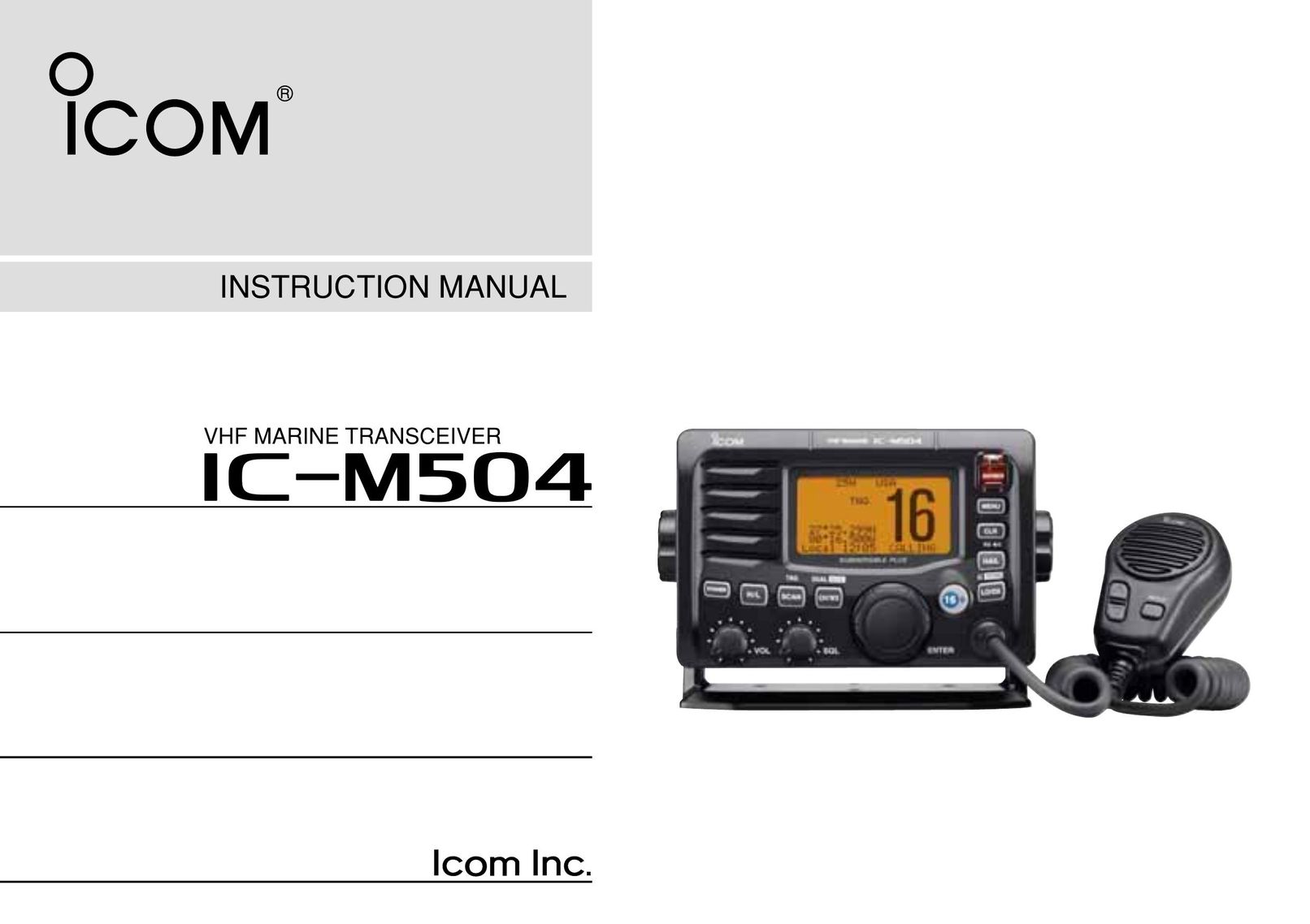 Icom IC-M504 Home Security System User Manual