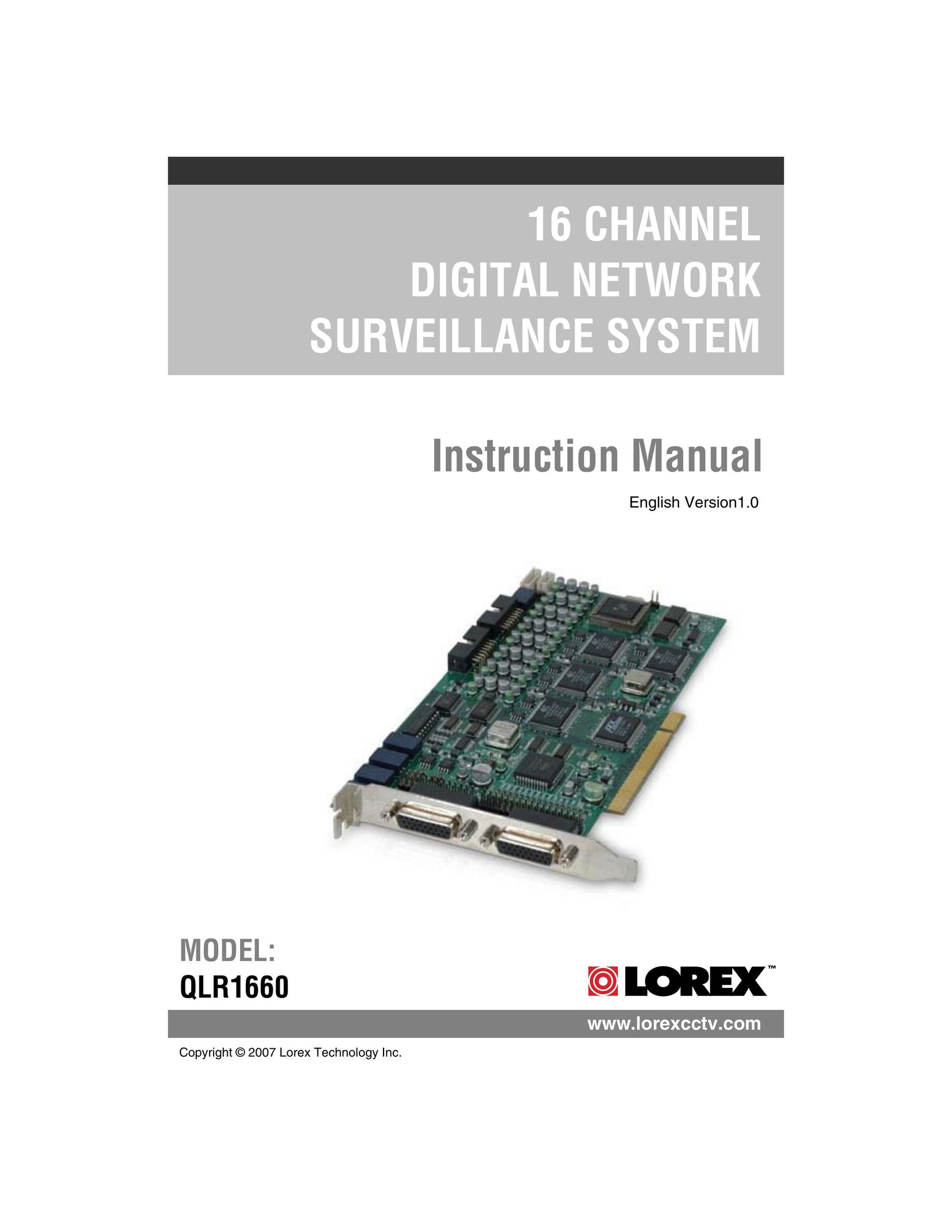 LOREX Technology QLR1660 Home Security System User Manual