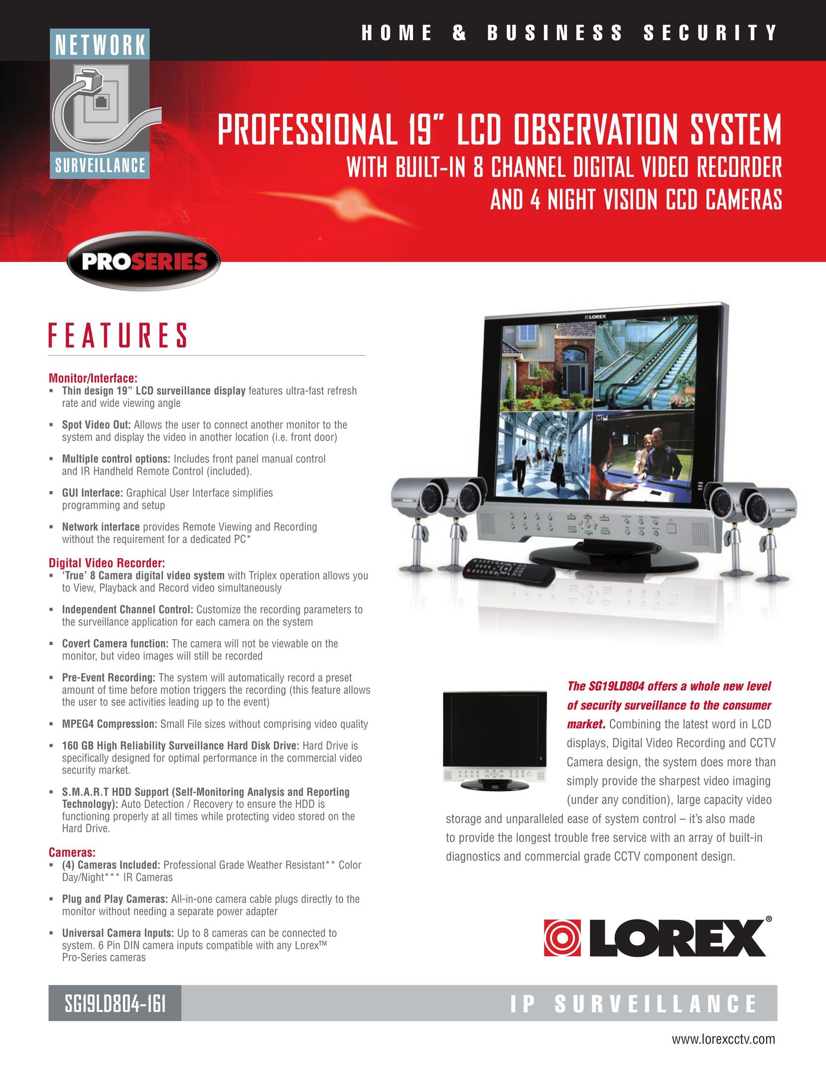 LOREX Technology SG 19LD804-161 Home Security System User Manual