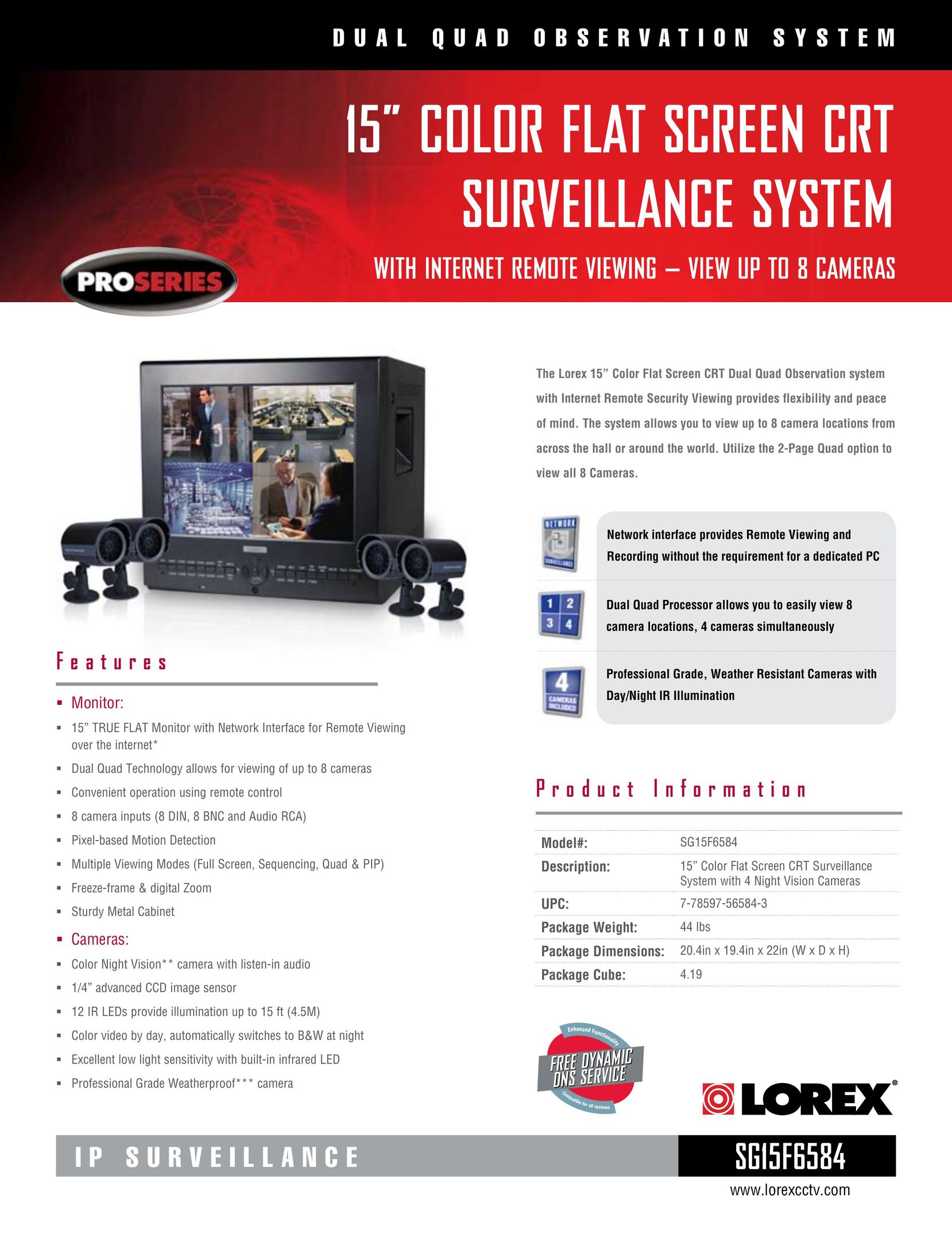 LOREX Technology SG15F6584 Home Security System User Manual