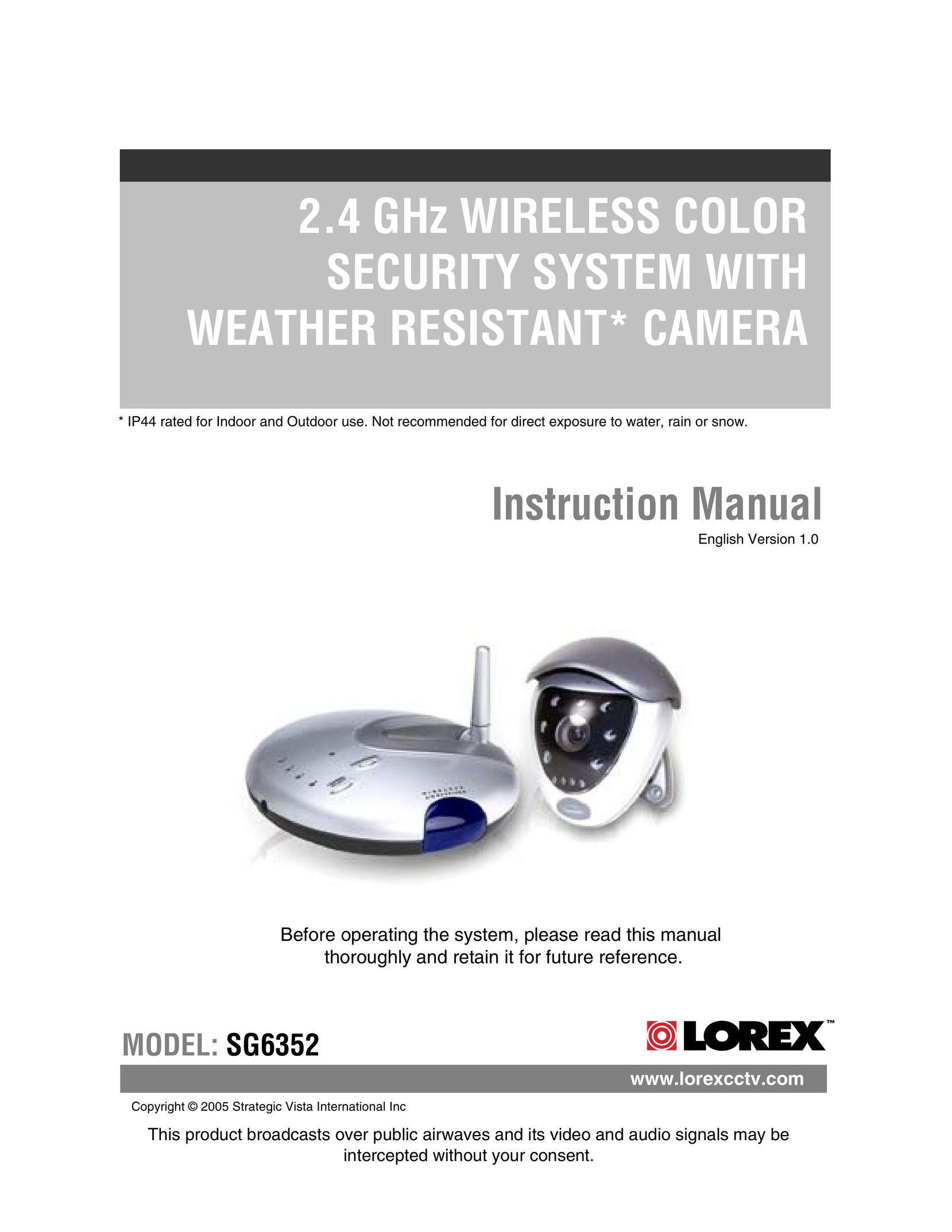 LOREX Technology SG6352 Home Security System User Manual
