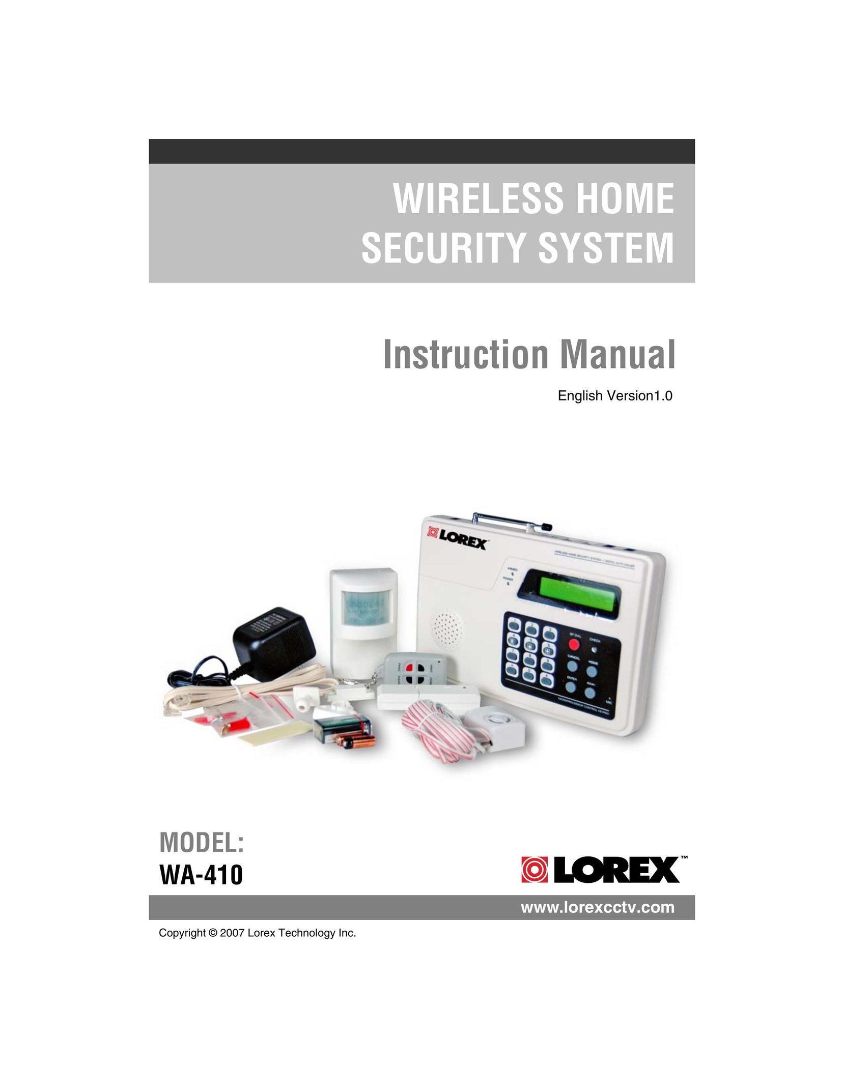 LOREX Technology WA-410 Home Security System User Manual
