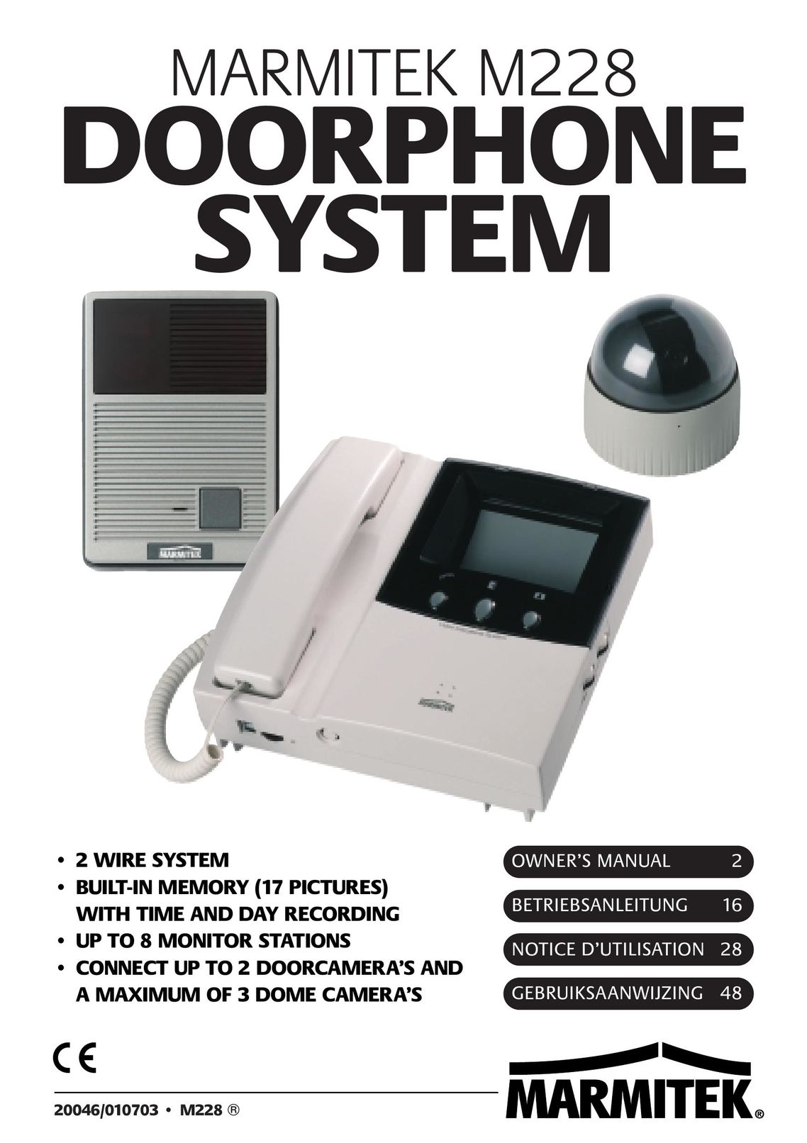Marmitek M228 Home Security System User Manual
