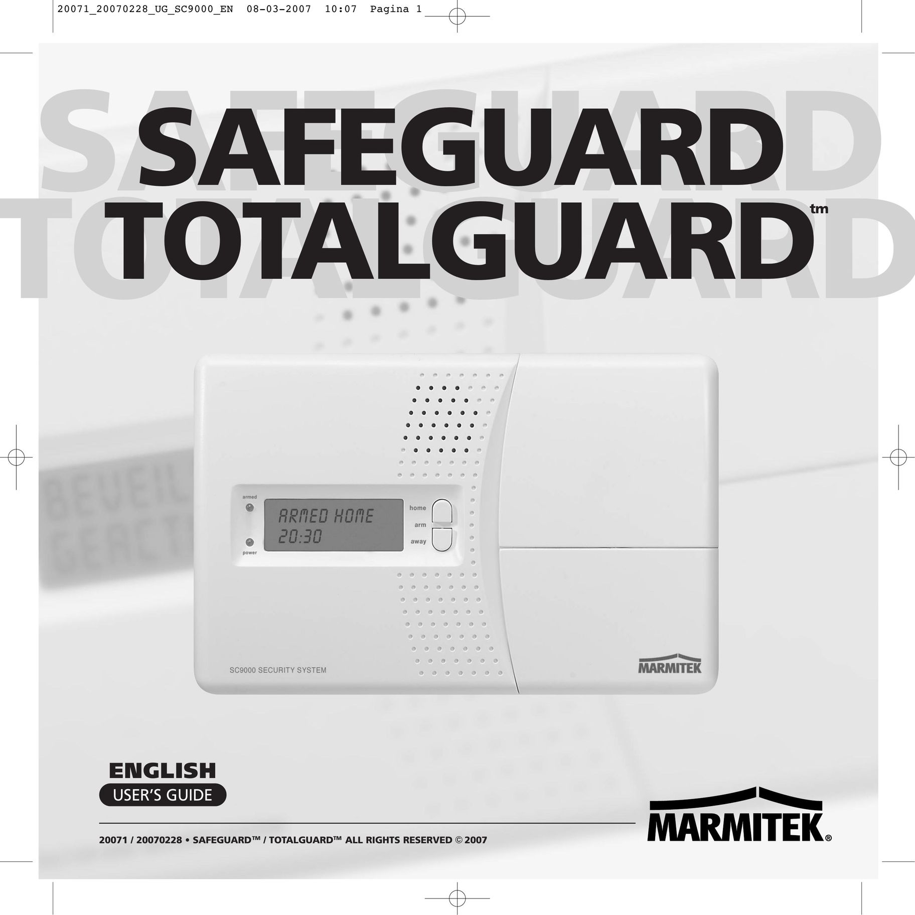 Marmitek TOTALGUARD Home Security System User Manual