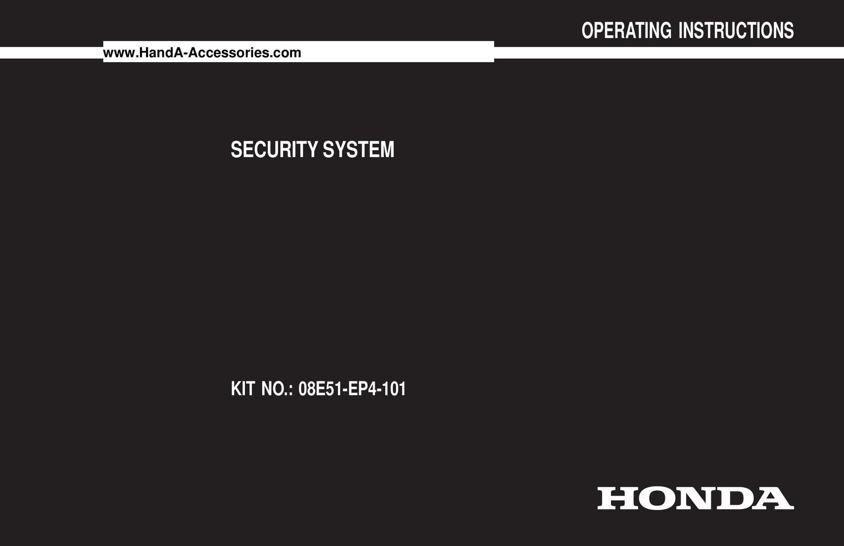 Mr. Coffee 08E51-EP4-101 Home Security System User Manual