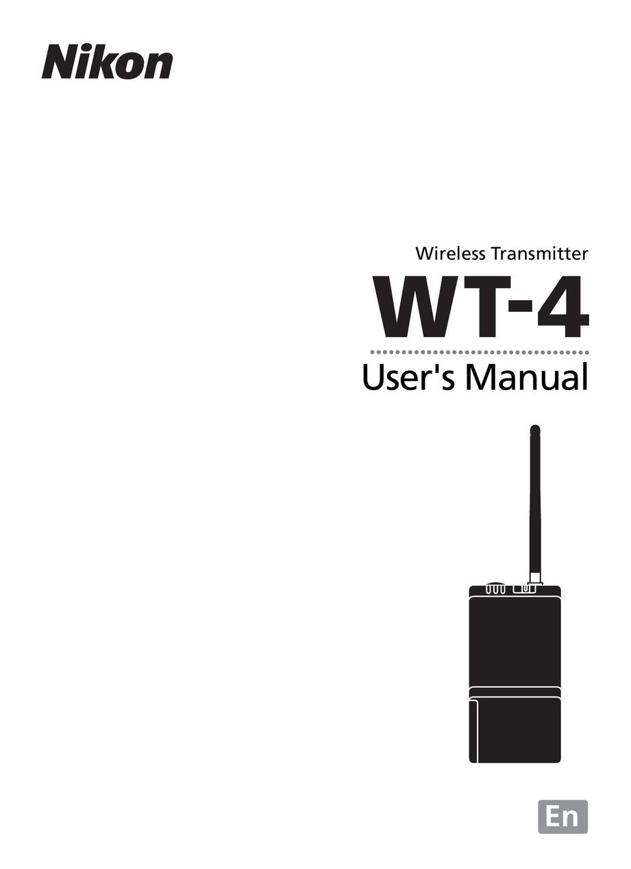 Nikon WT-4 Home Security System User Manual