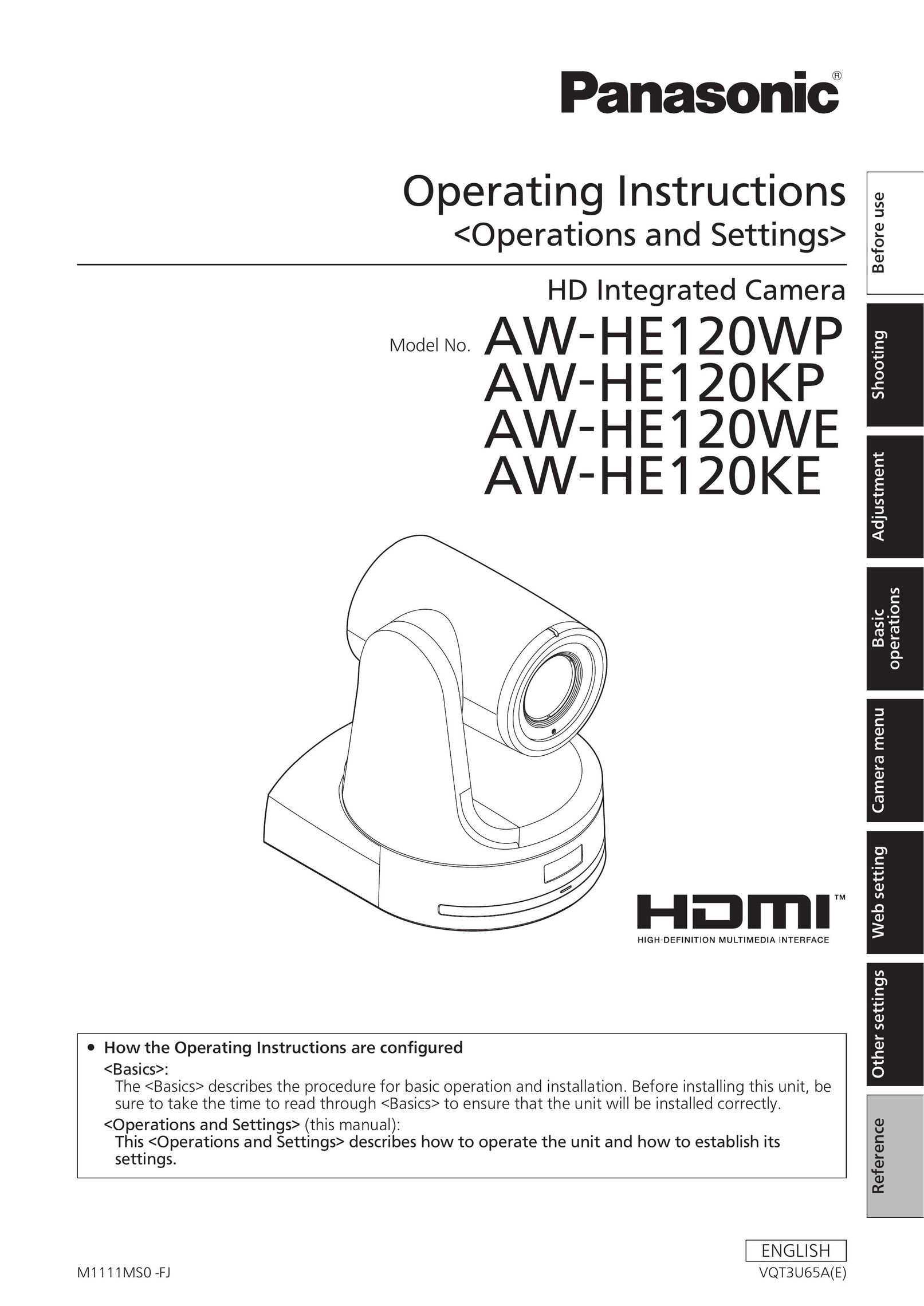 Panasonic AW-HE120WE Home Security System User Manual