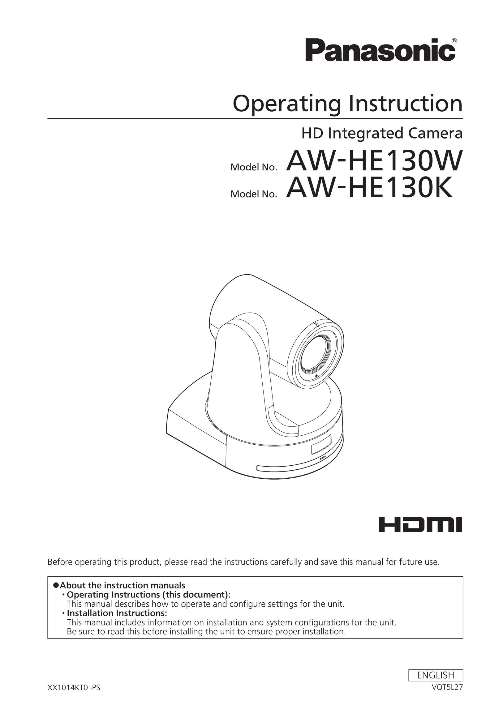 Panasonic AW-HE130W Home Security System User Manual