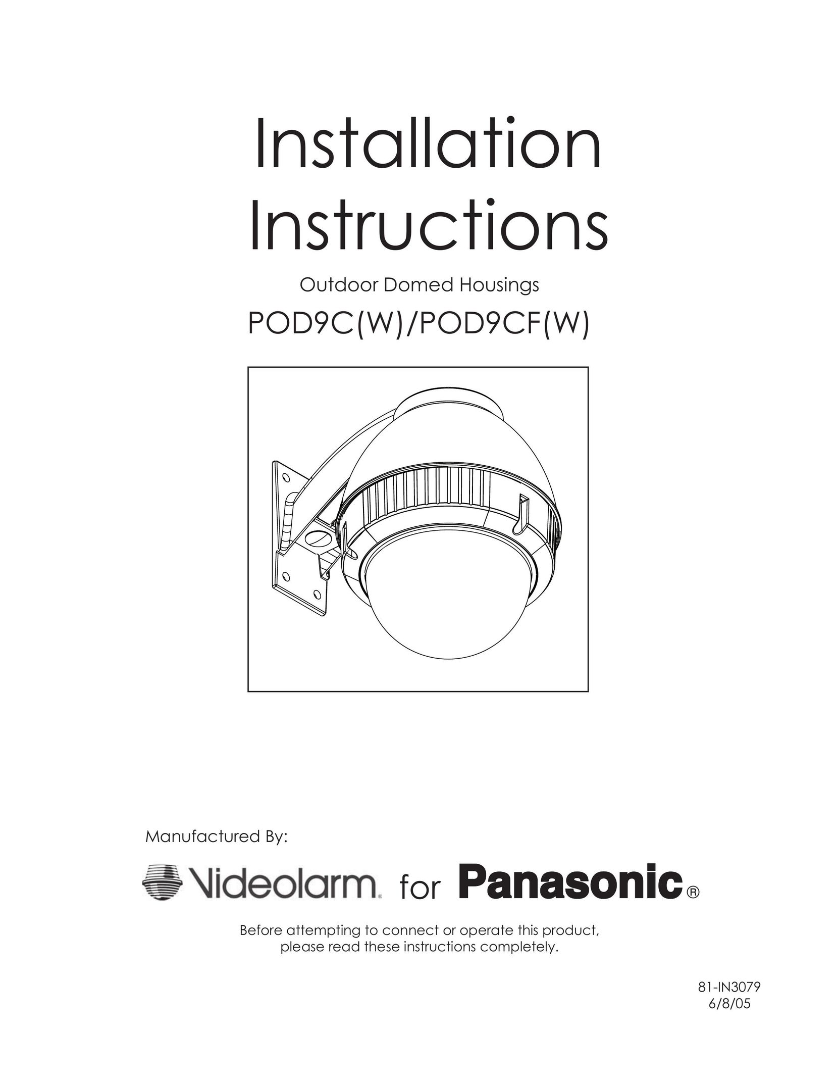 Panasonic Pod9cw Home Security System User Manual