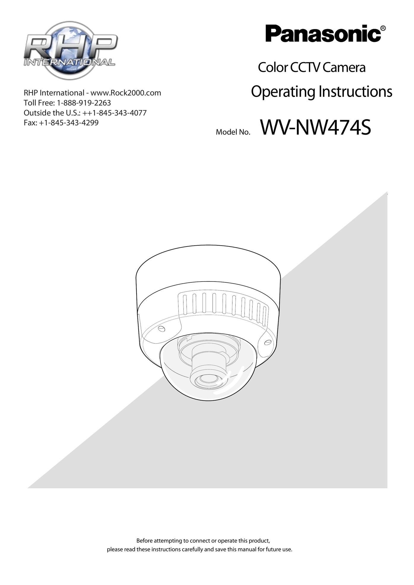 Pantech WV-NW474S Home Security System User Manual