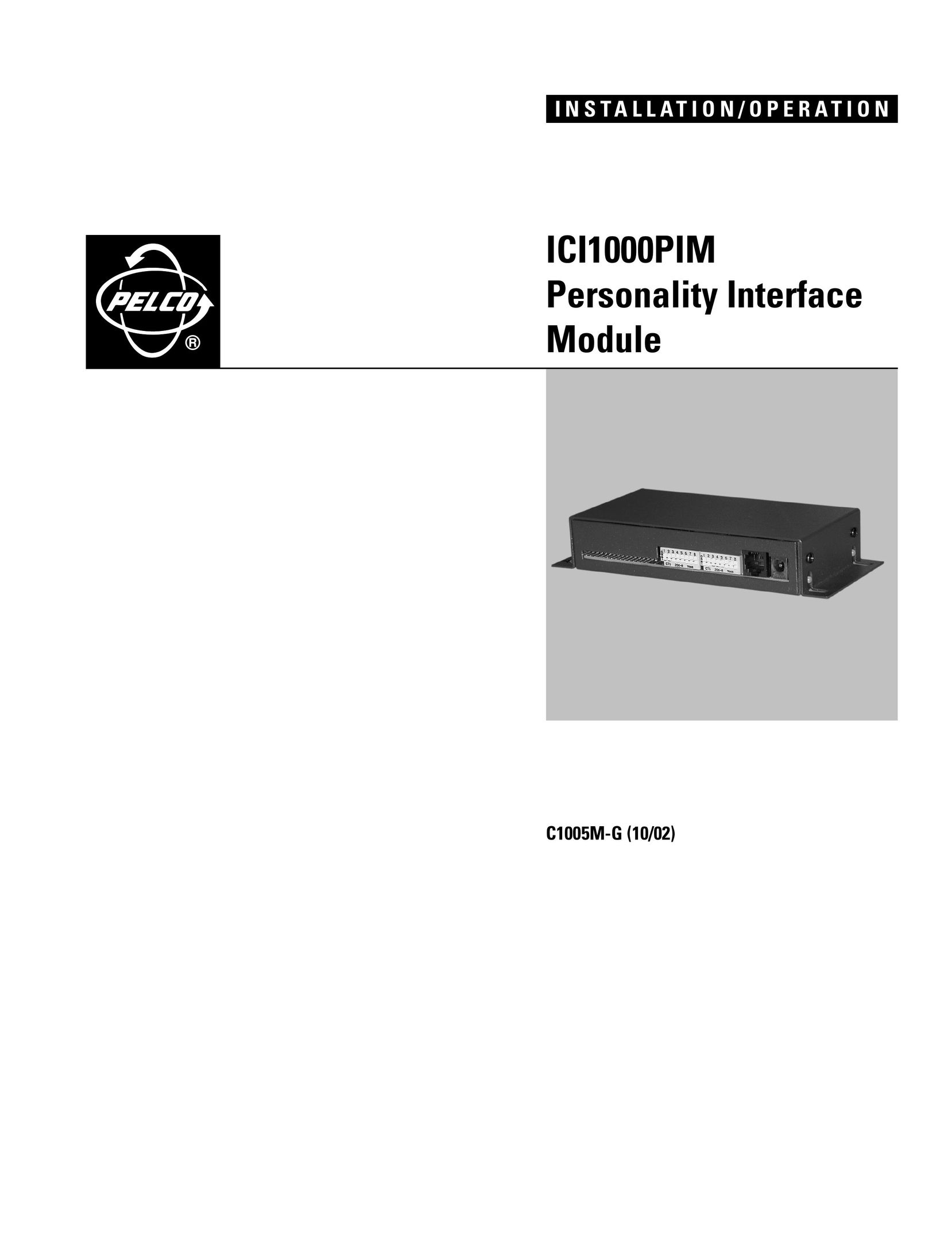 Pelco C1005M-G Home Security System User Manual