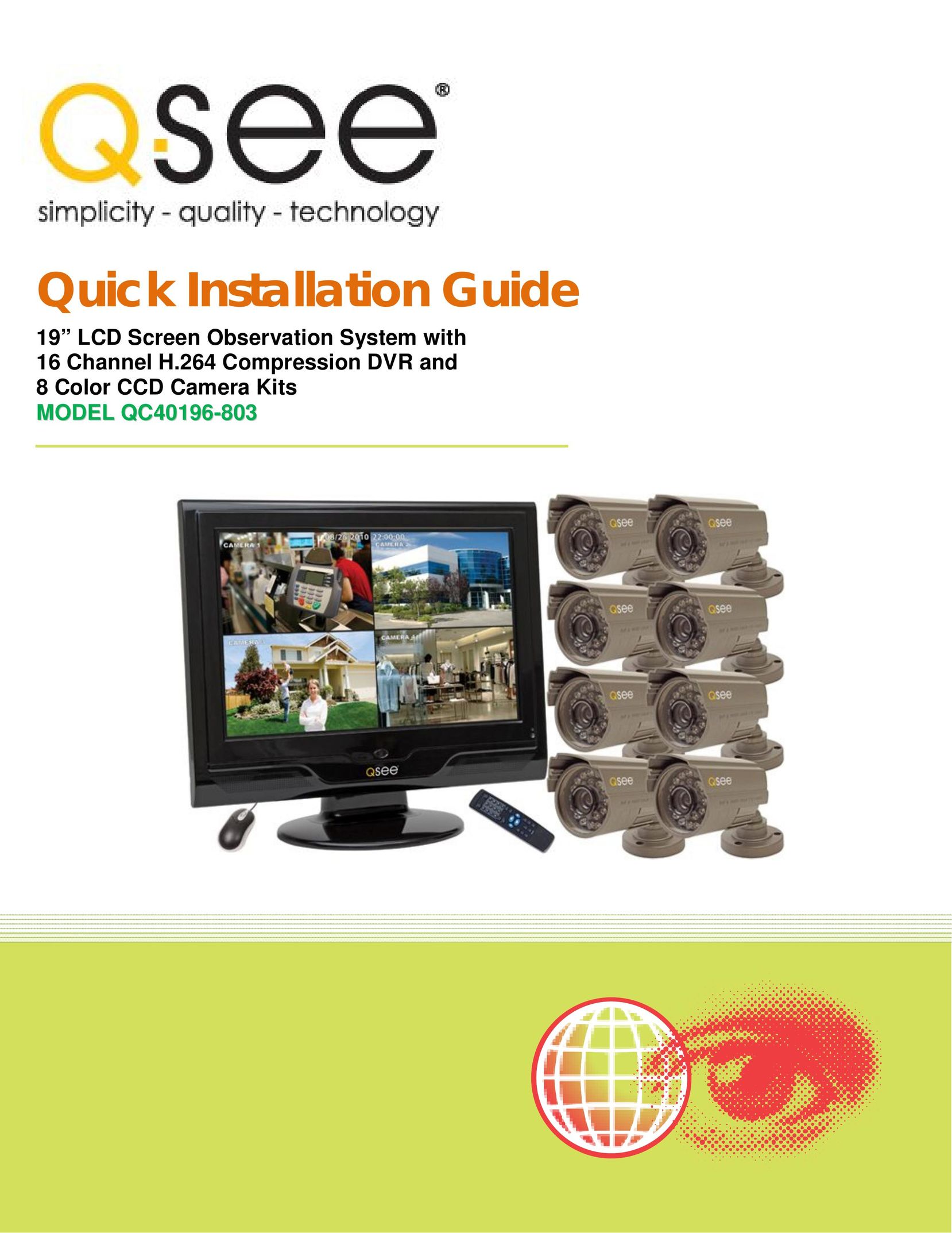 Q-See qc40196-803 Home Security System User Manual