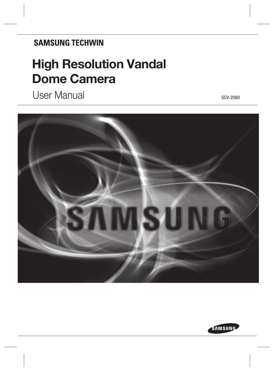 Samsung SCV-2080 Home Security System User Manual
