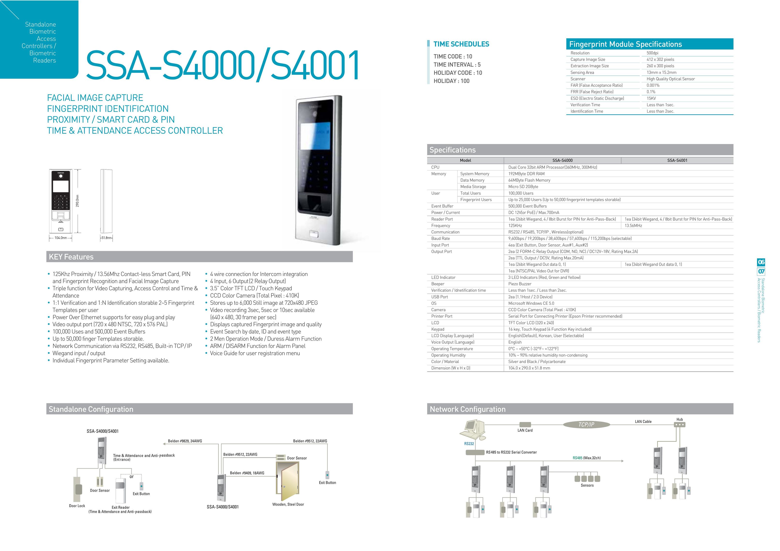 Samsung SSA-S4000 Home Security System User Manual