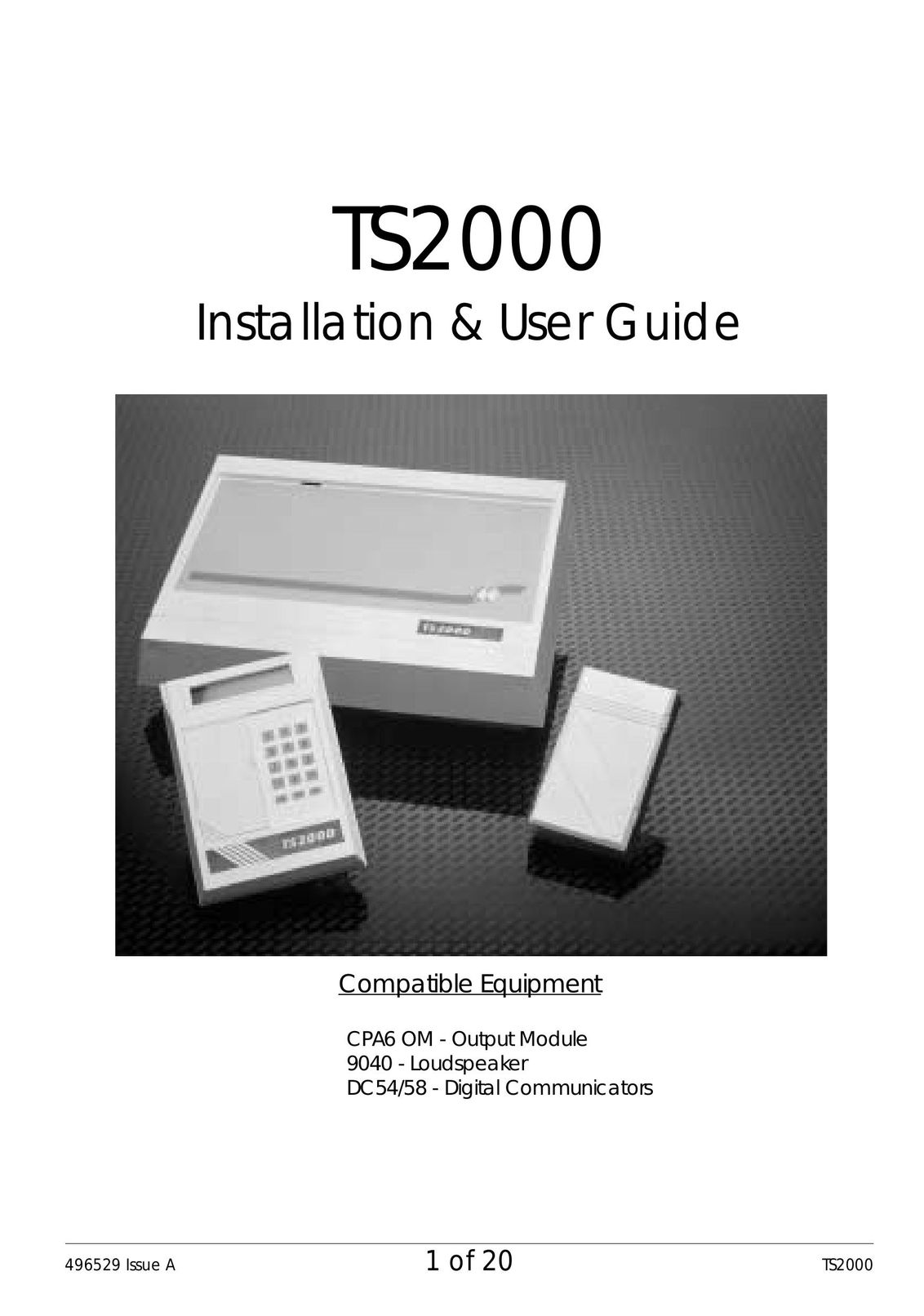 Security Centres TS2000 Home Security System User Manual