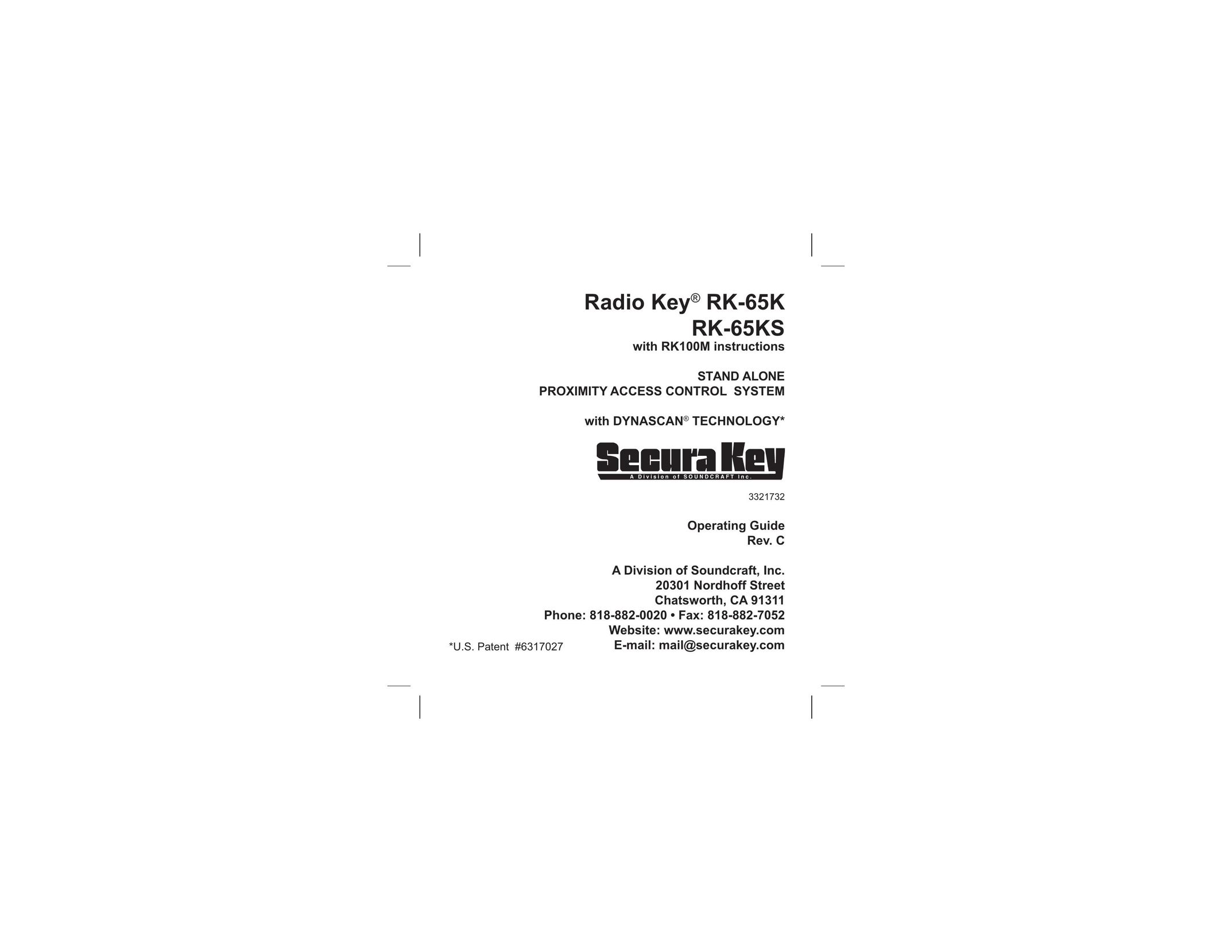 SoundCraft RK-65K Home Security System User Manual