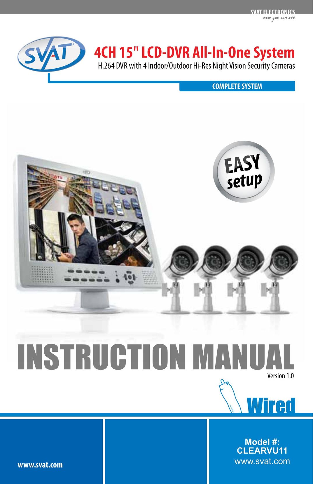 SVAT Electronics CLEARVU11 Home Security System User Manual