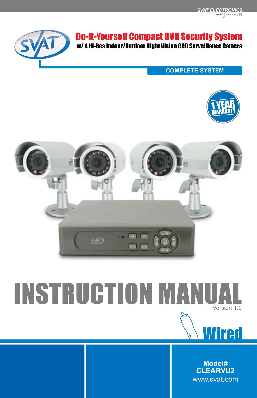 SVAT Electronics CLEARVU2 Home Security System User Manual
