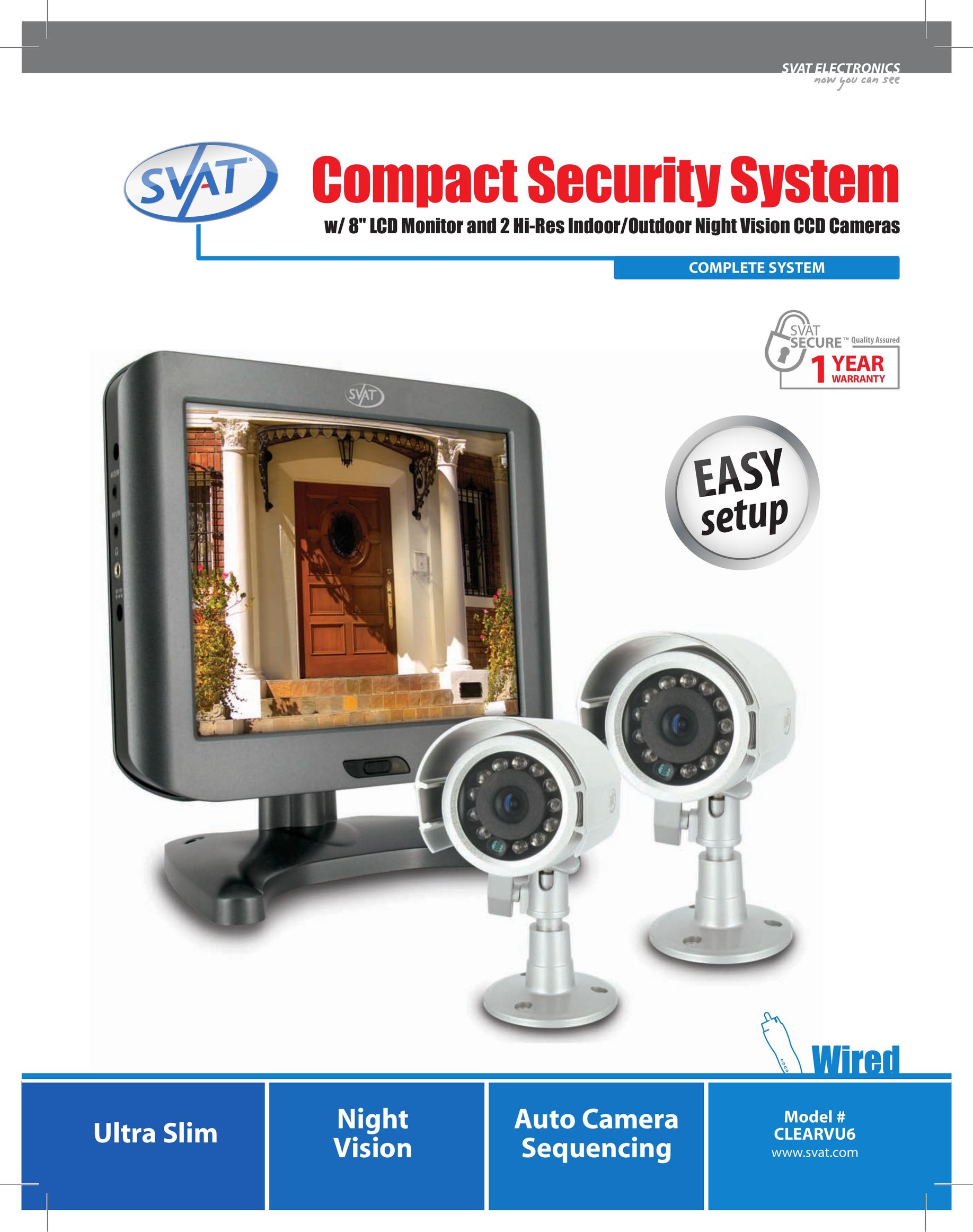 SVAT Electronics CLEARVU6 Home Security System User Manual
