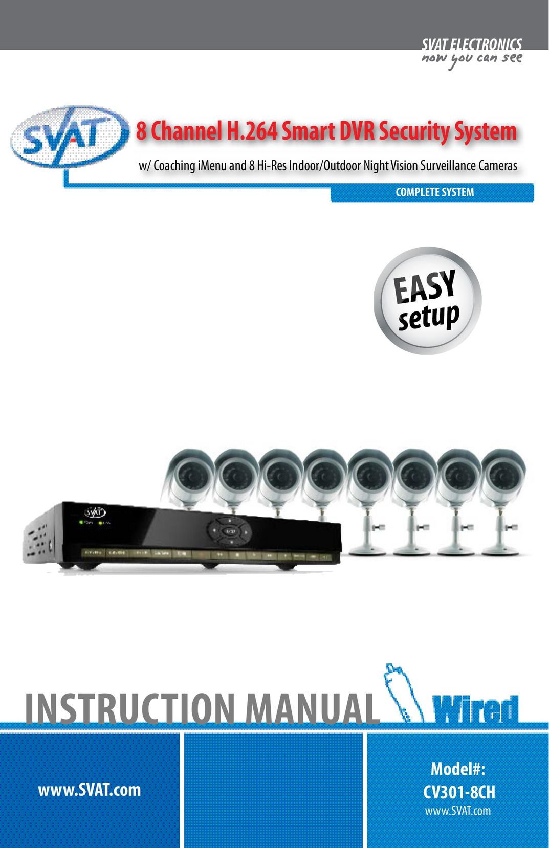 SVAT Electronics CV301-8CH Home Security System User Manual