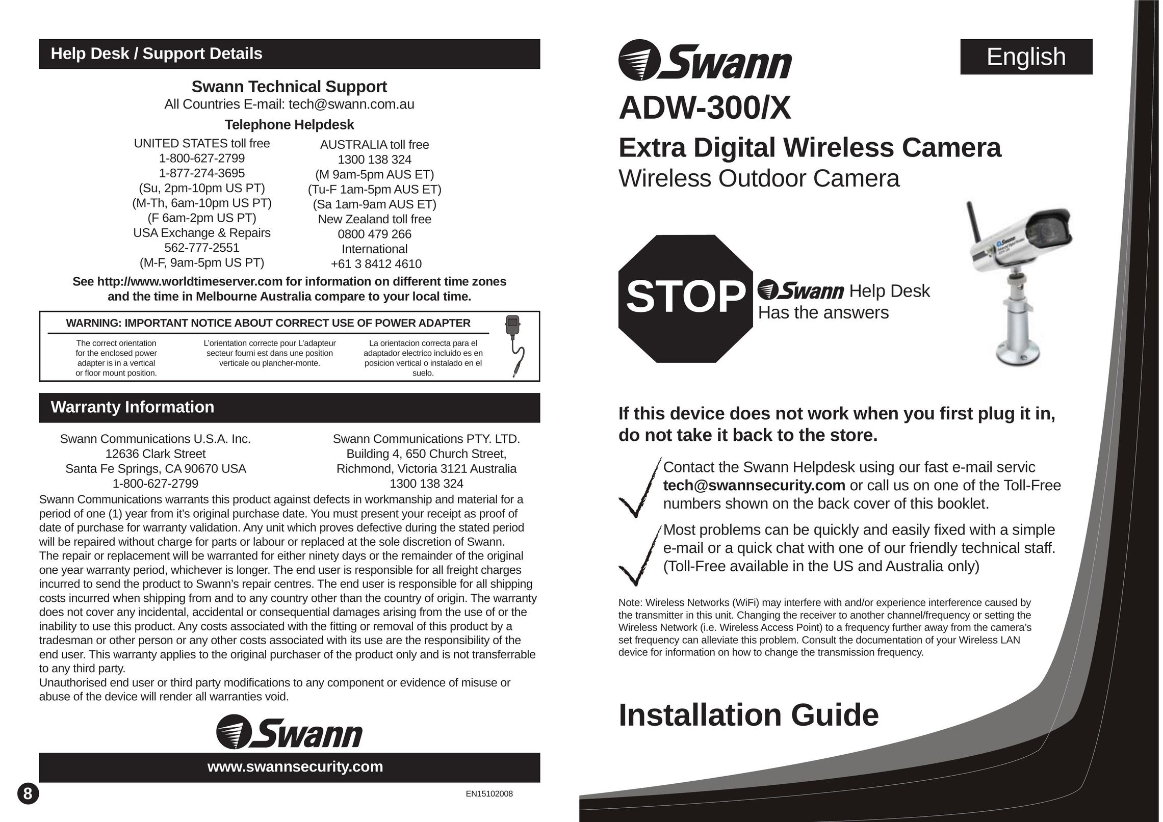 Swann ADW-300/X Home Security System User Manual