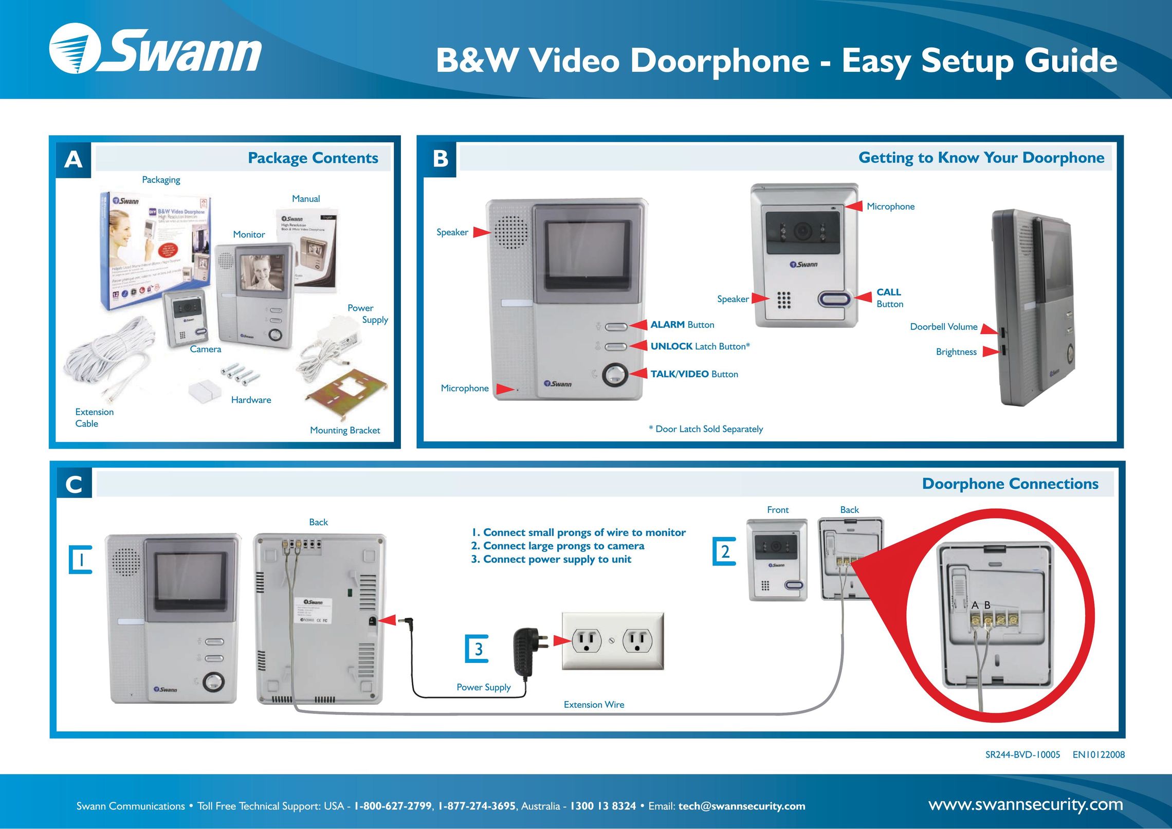 Swann SR244-BVD Home Security System User Manual