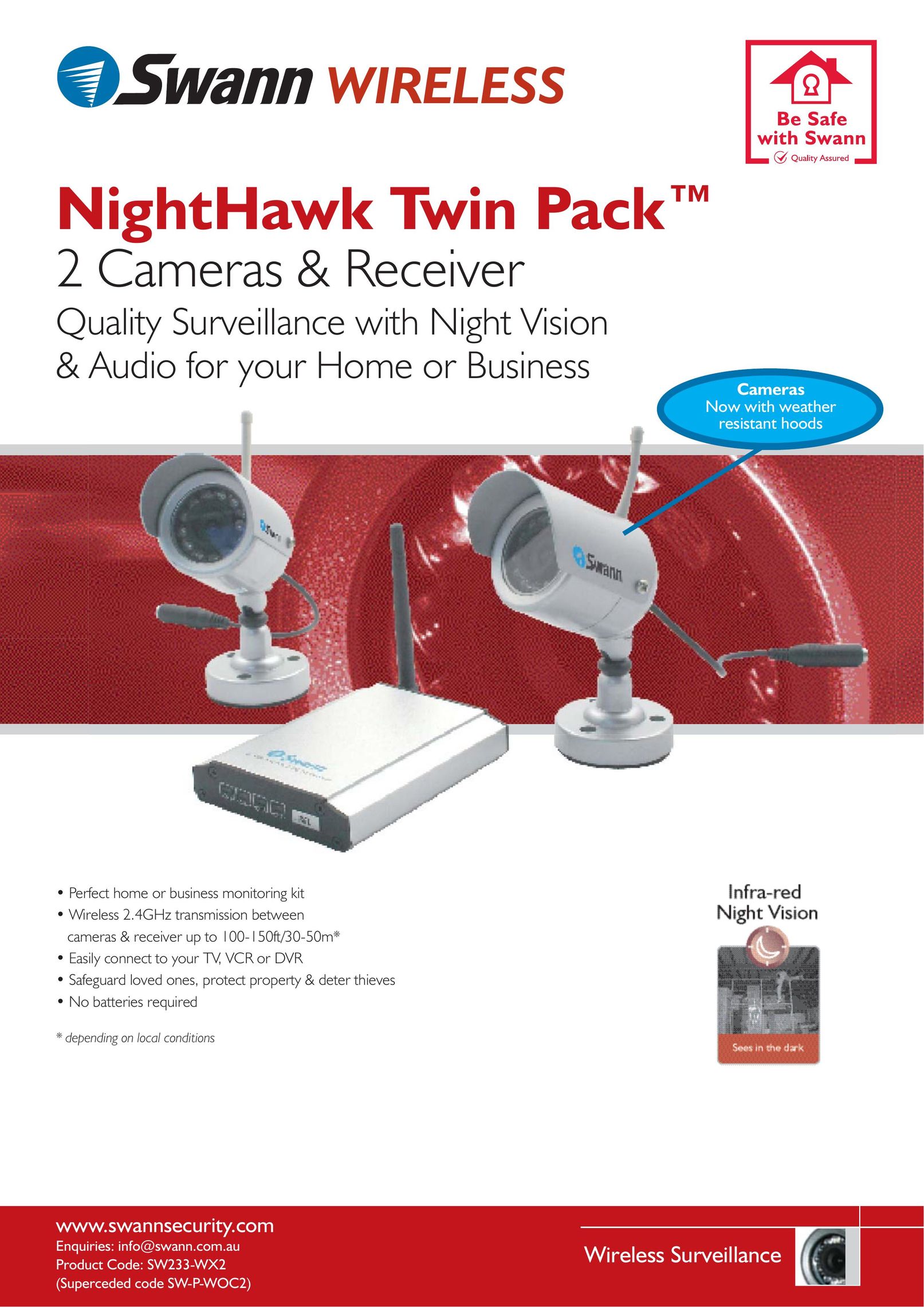 Swann SW233-WX2 Home Security System User Manual