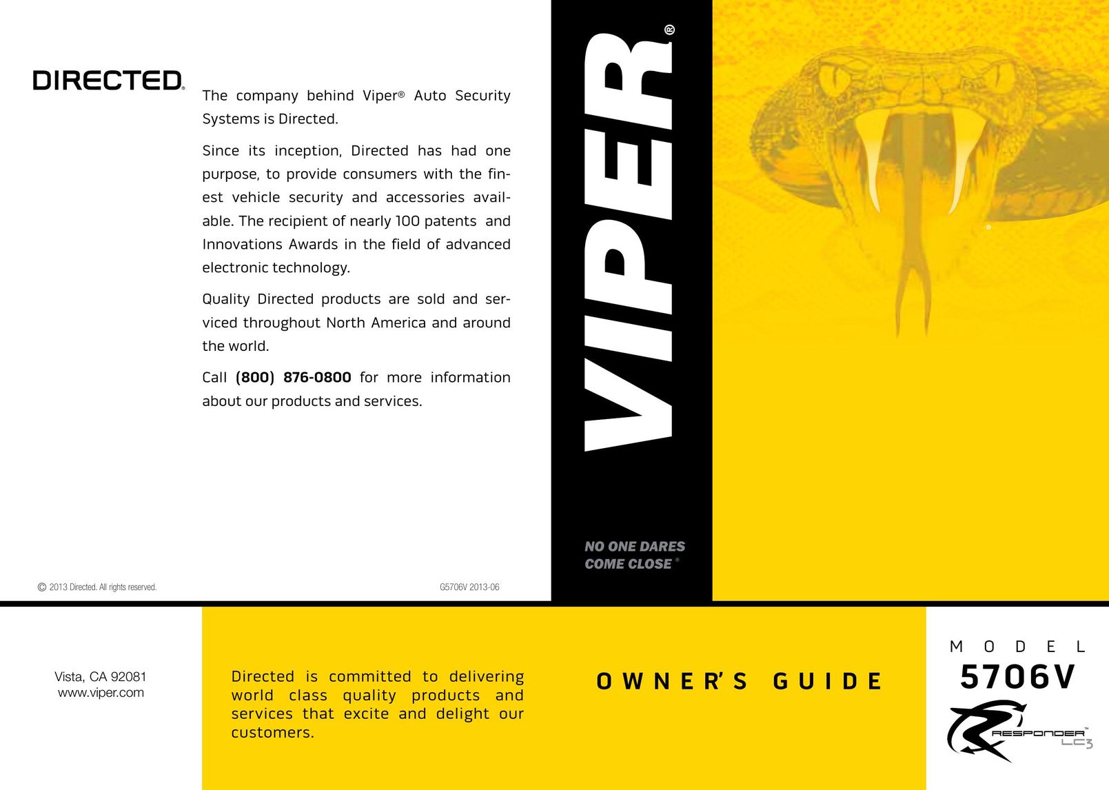 Viper VIPER5706V Home Security System User Manual