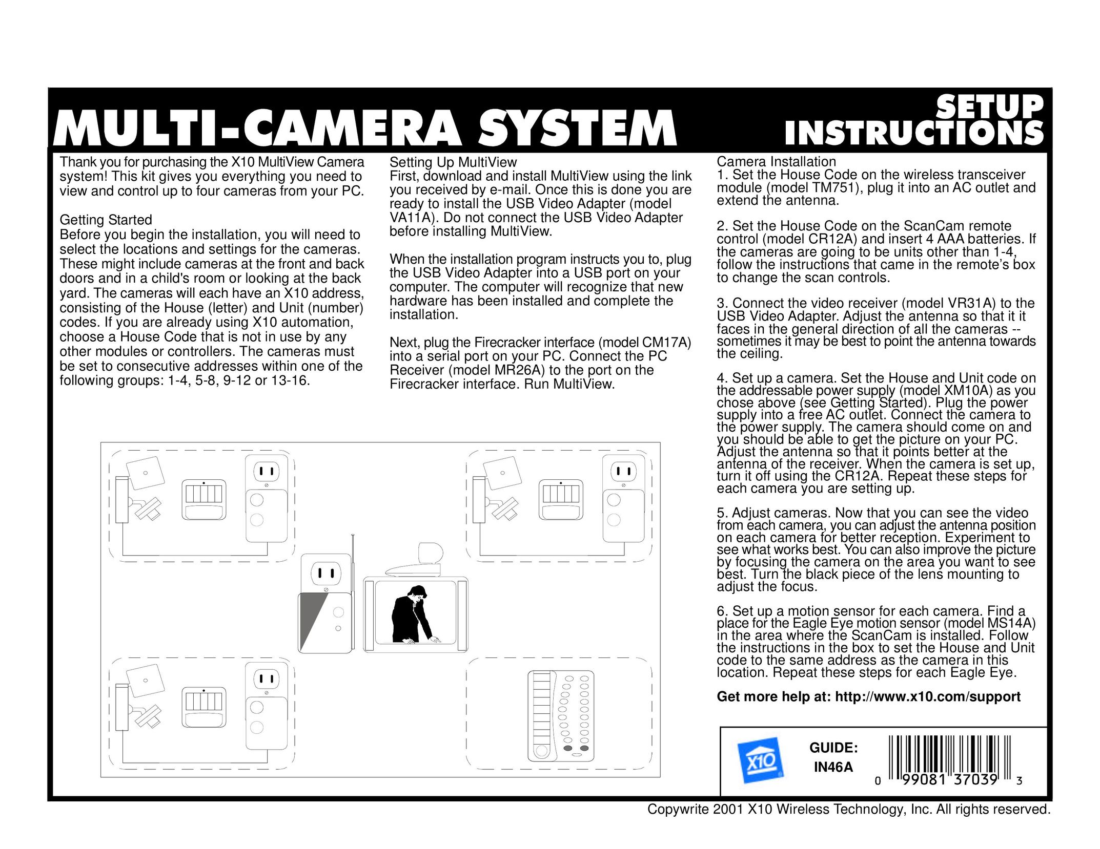 X10 Wireless Technology IN46A Home Security System User Manual