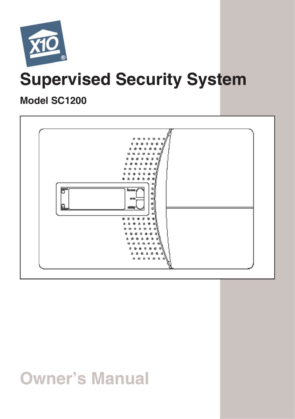 X10 Wireless Technology SC1200 Home Security System User Manual