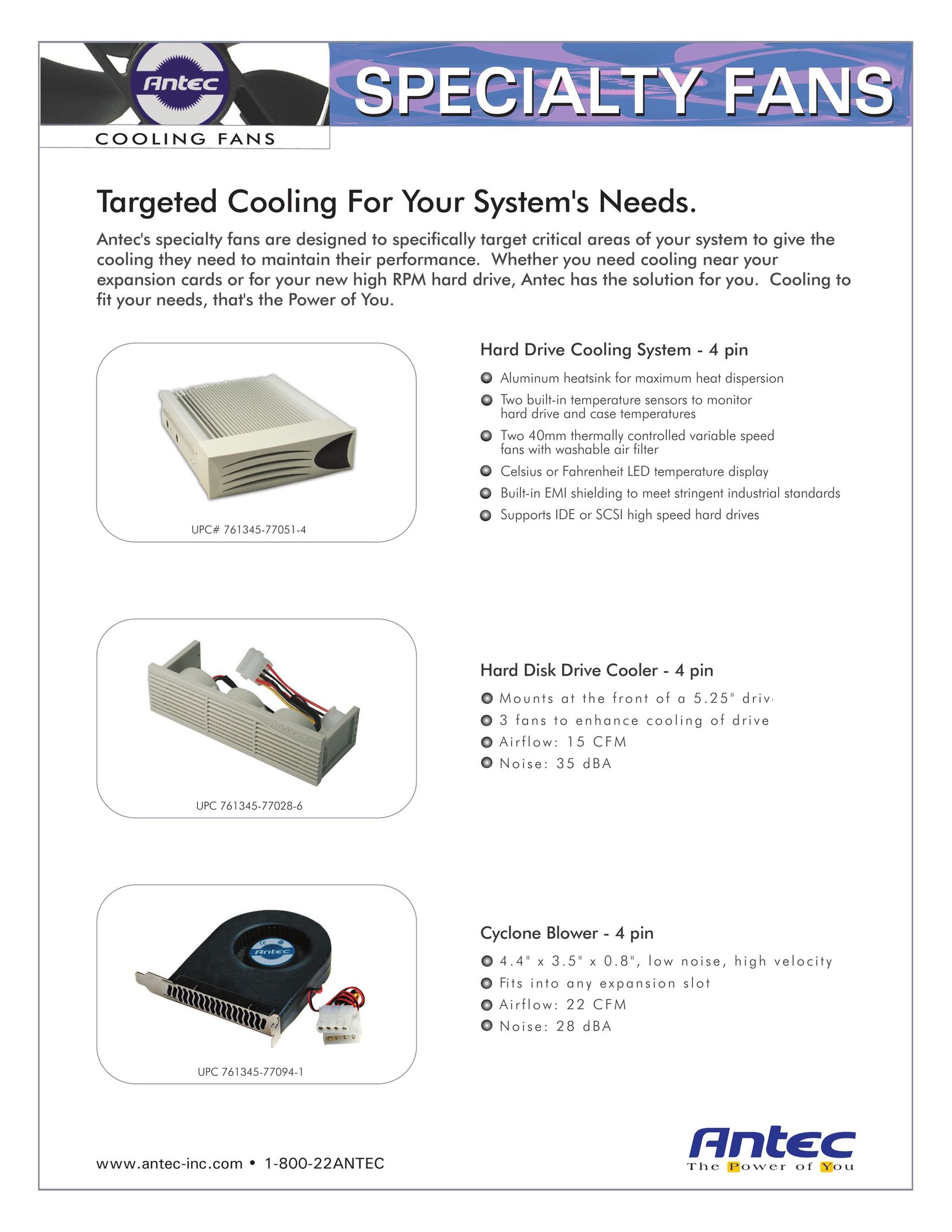 Antec Cooling Fan Humidifier User Manual