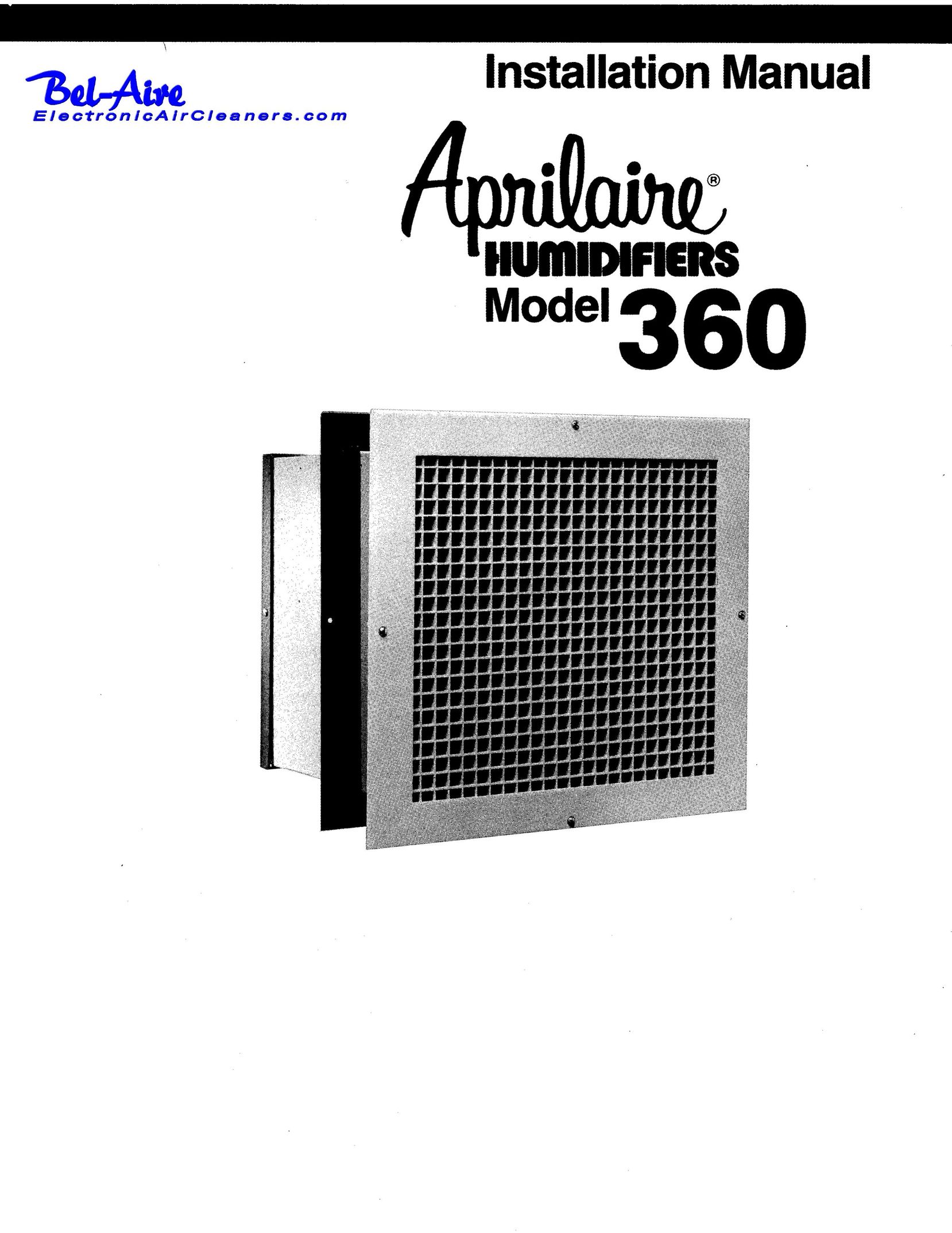 Aprilaire 360 Humidifier User Manual