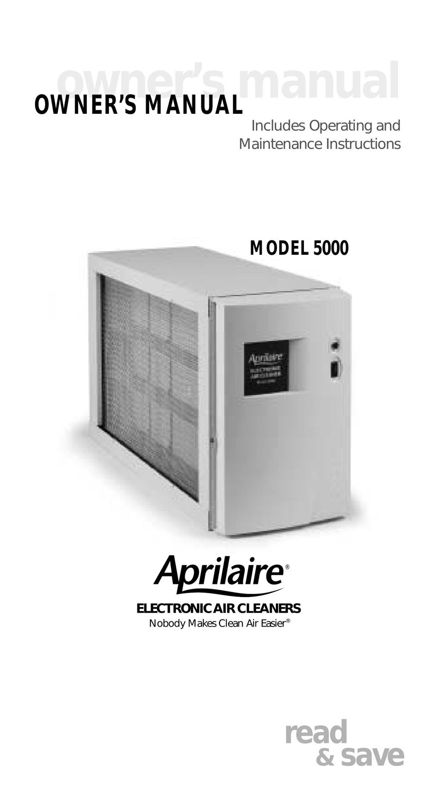 Aprilaire 500 Humidifier User Manual