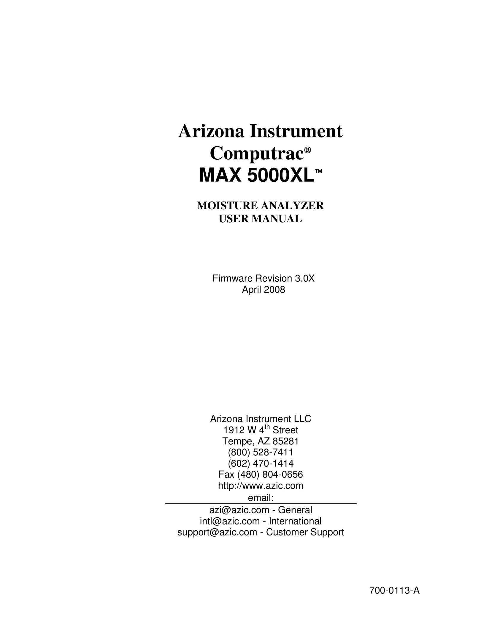 Arizona MAX-5000XL Humidifier User Manual