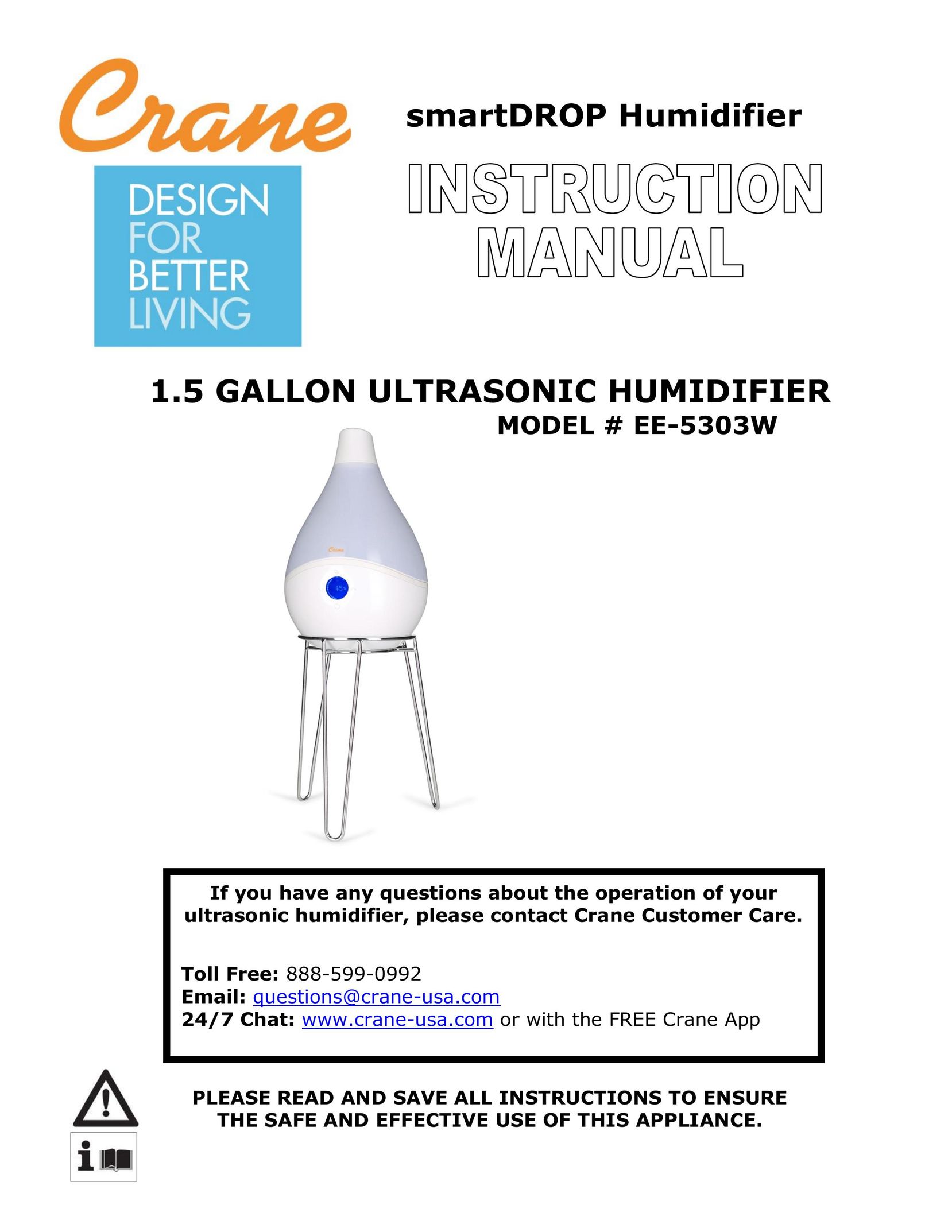 Crane EE-5303W Humidifier User Manual